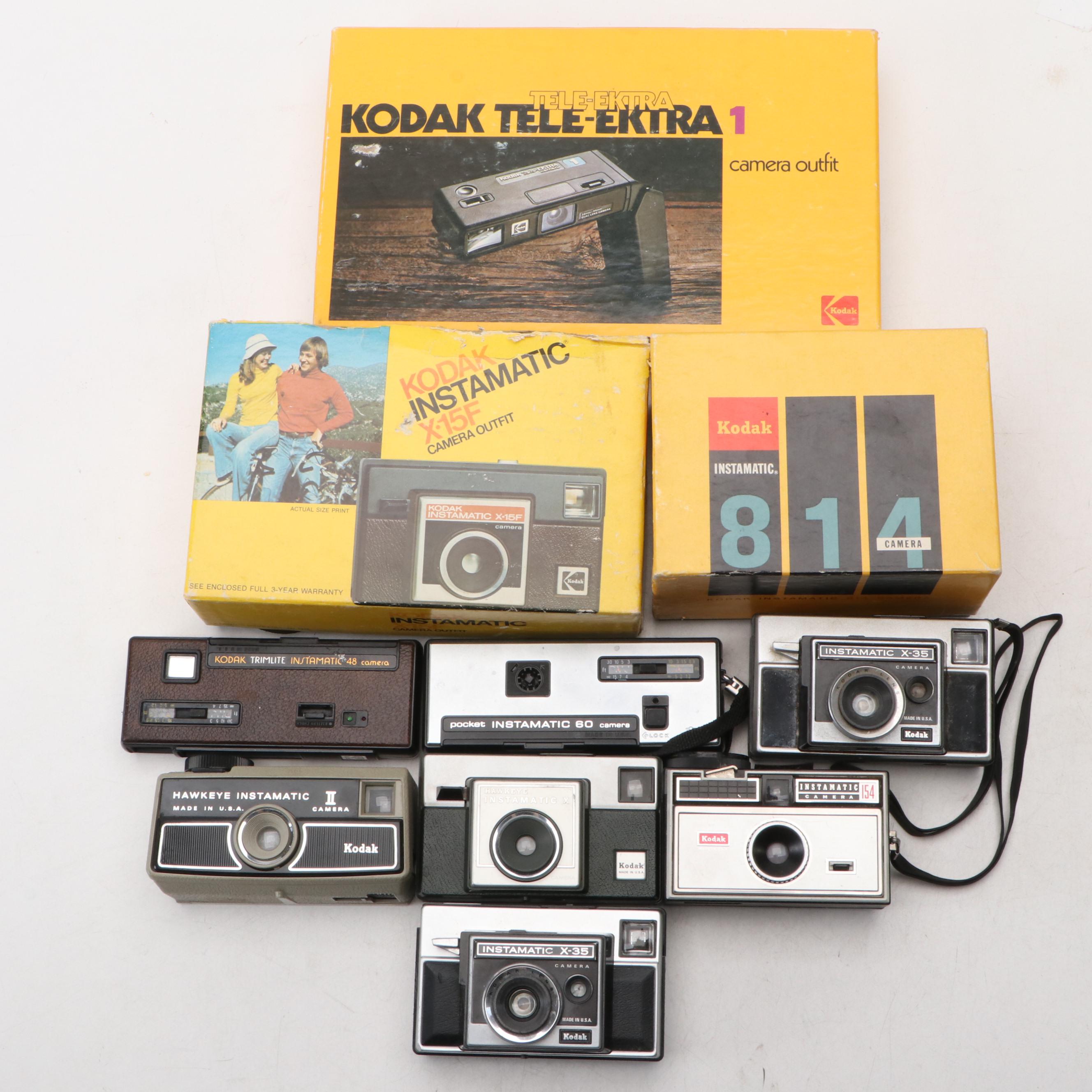 Kodak Hawkeye Instamatic II and More Cameras, Mid to Late 20th Century