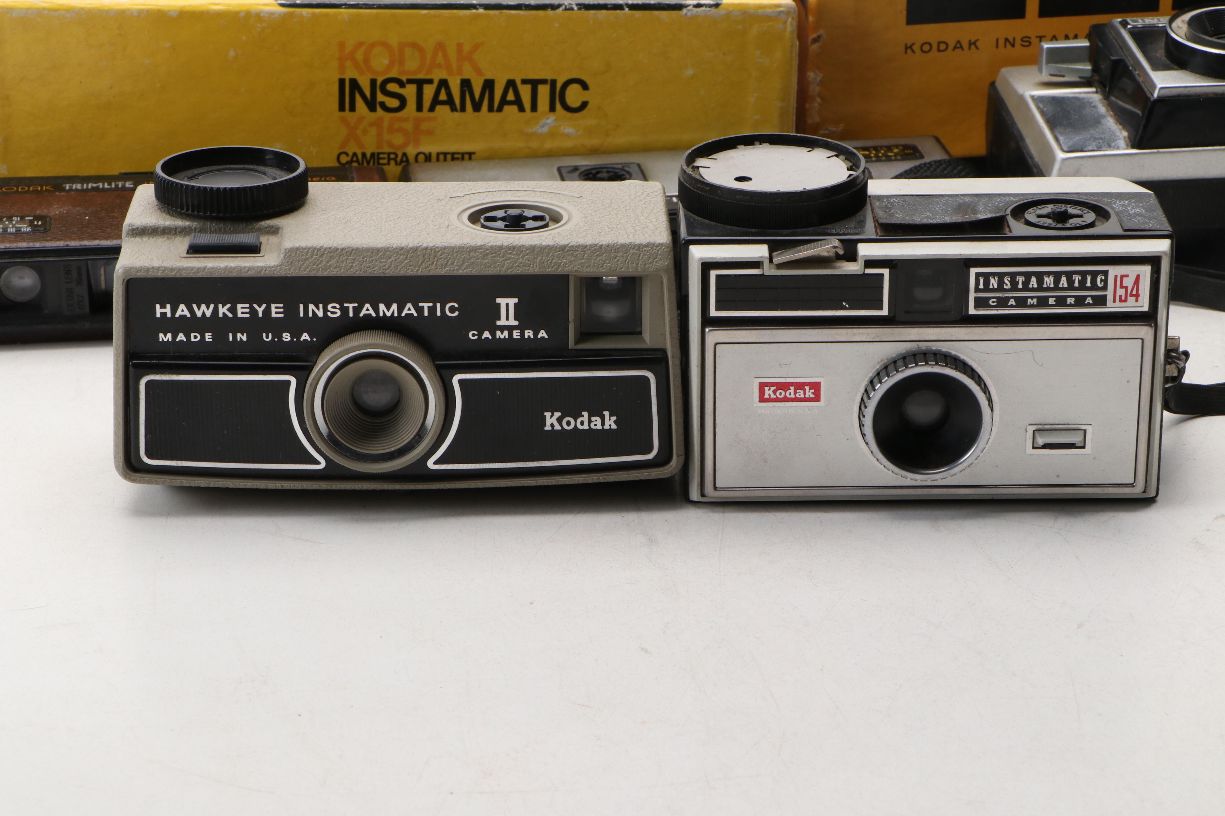 Kodak Hawkeye Instamatic II and More Cameras, Mid to Late 20th Century