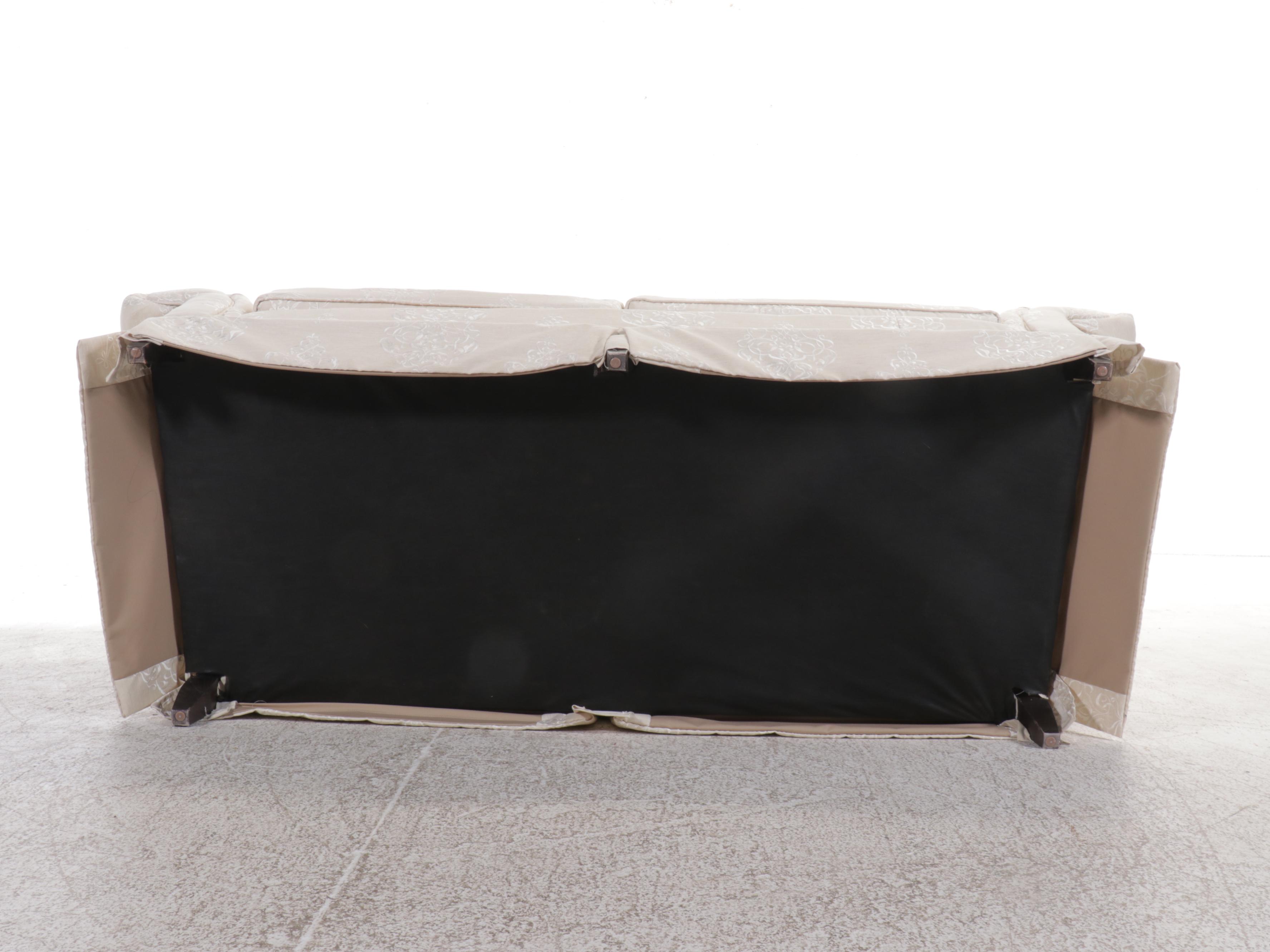 Upholstered Scrolled Arm Loveseat