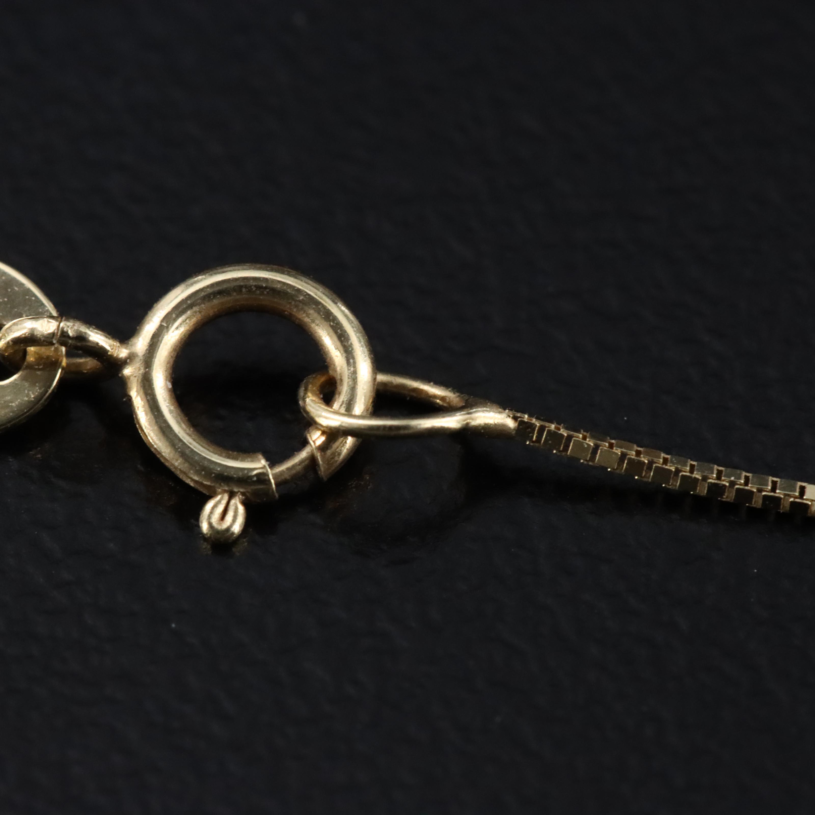 14K Ruby and Diamond Circle Pendant Necklace