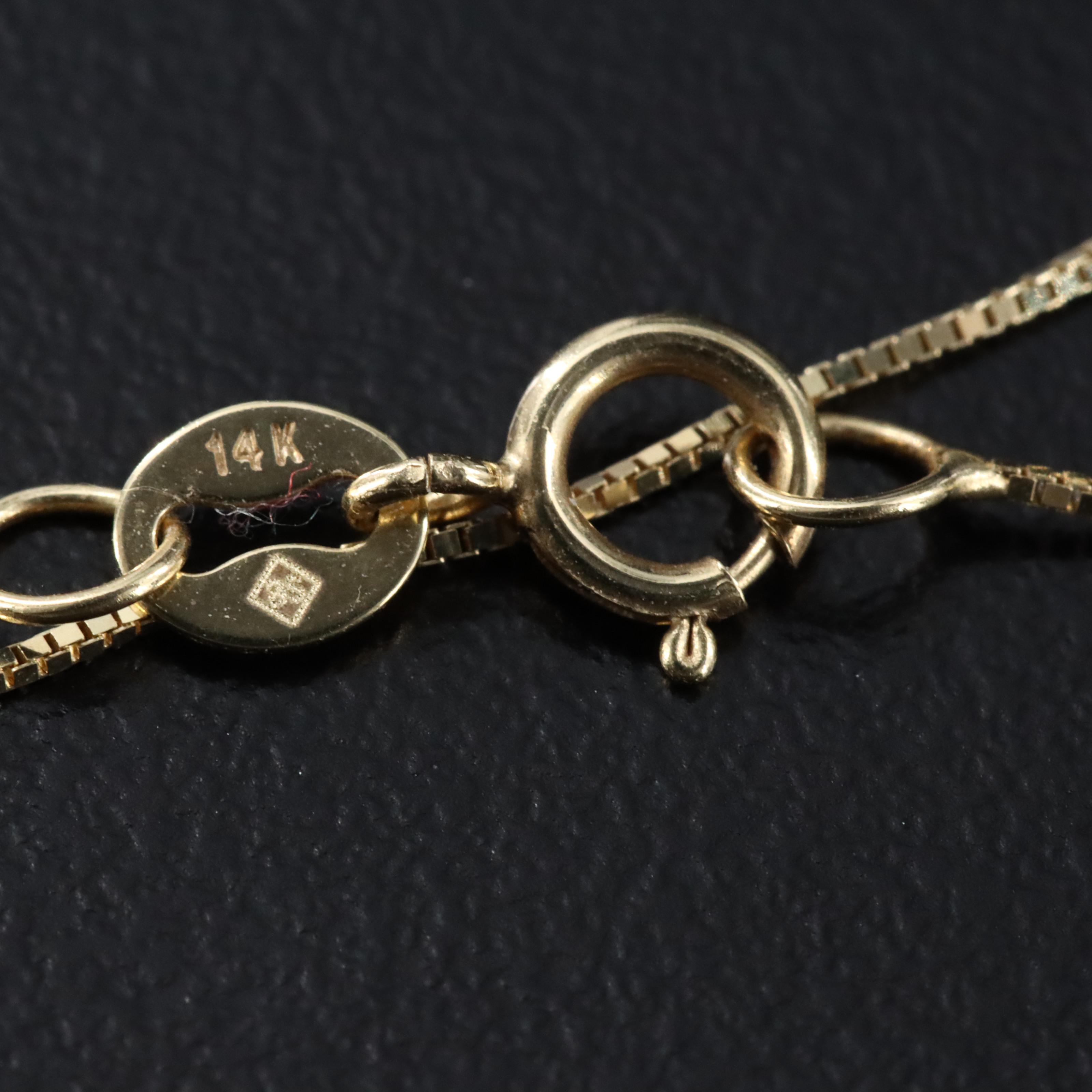 14K Ruby and Diamond Circle Pendant Necklace