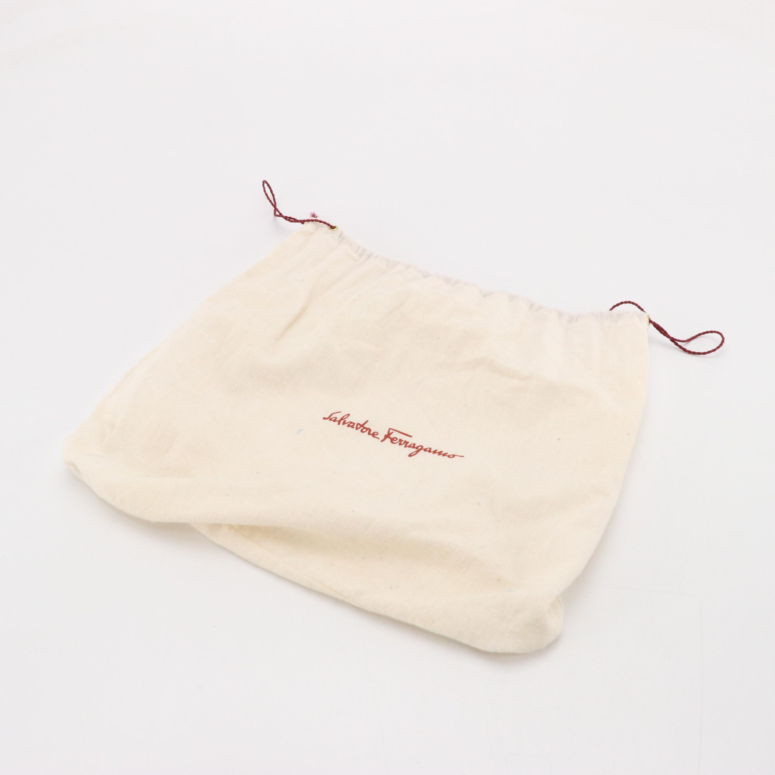 Salvatore Ferragamo Domed Zip-Around Crossbody Bag in Dark Red Quilted Suede