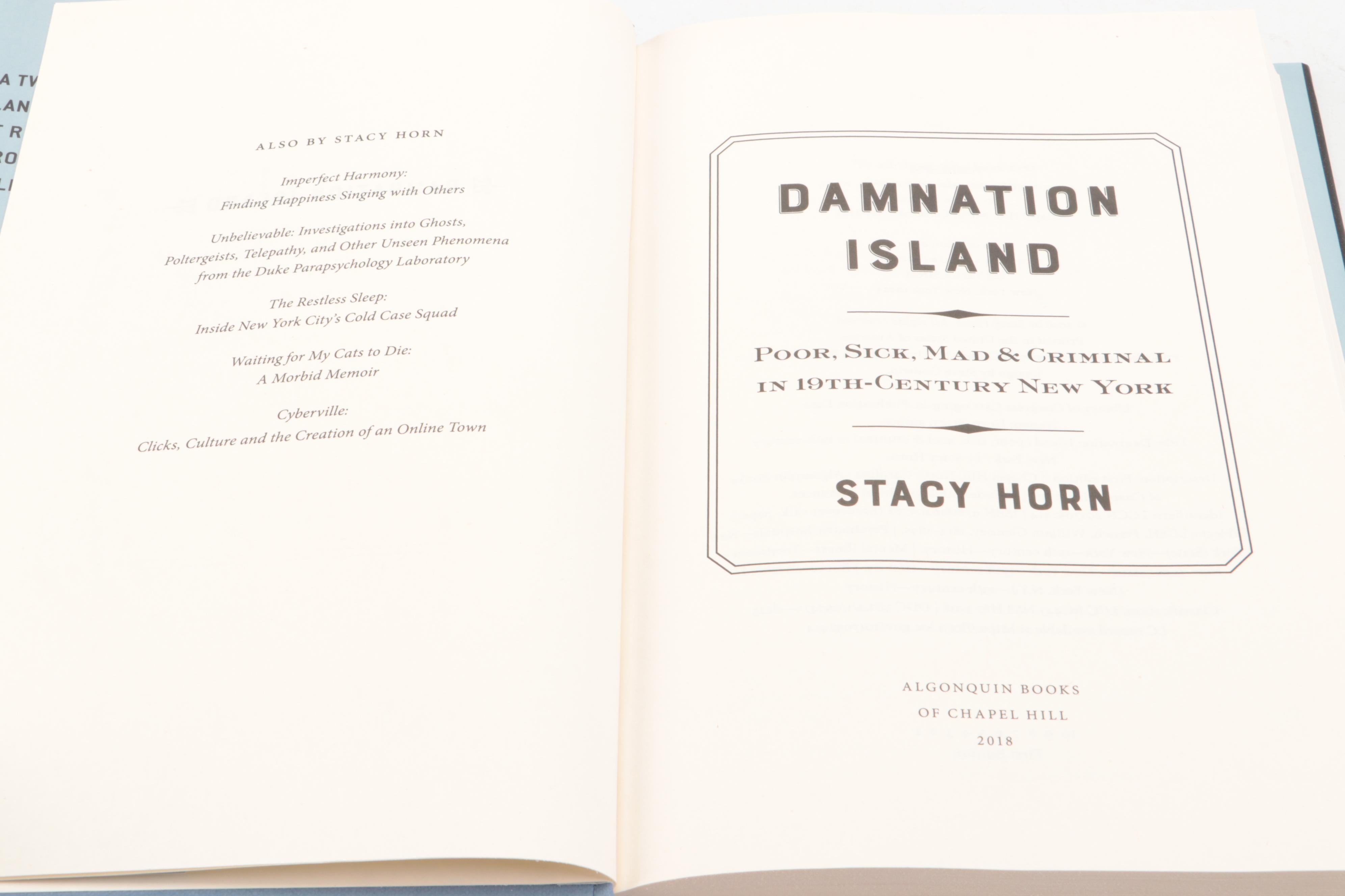 First Edition "Damnation Island" by Stacy Horn and More Nonfiction Books