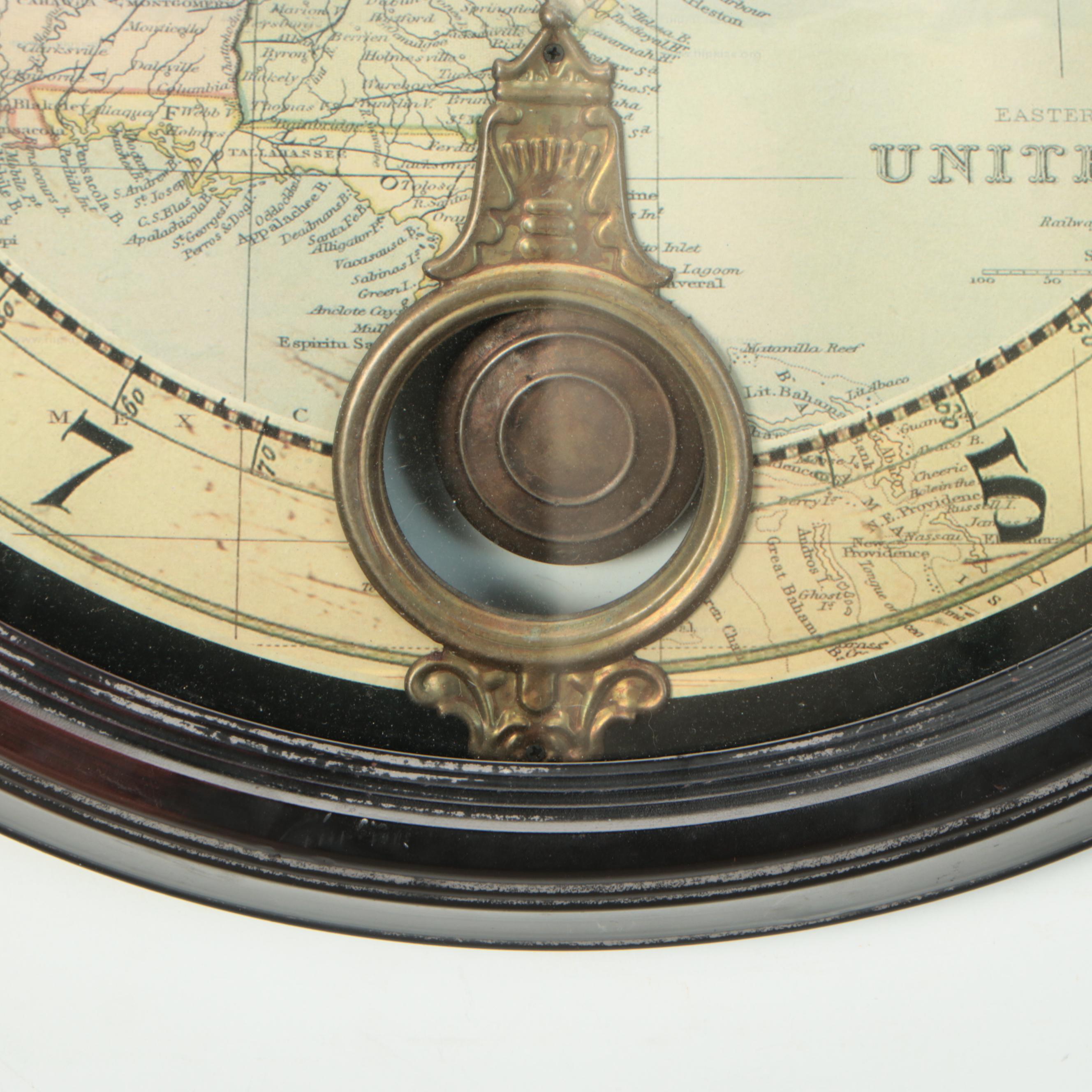 The Eastern Division of The United States Map Wall Clock