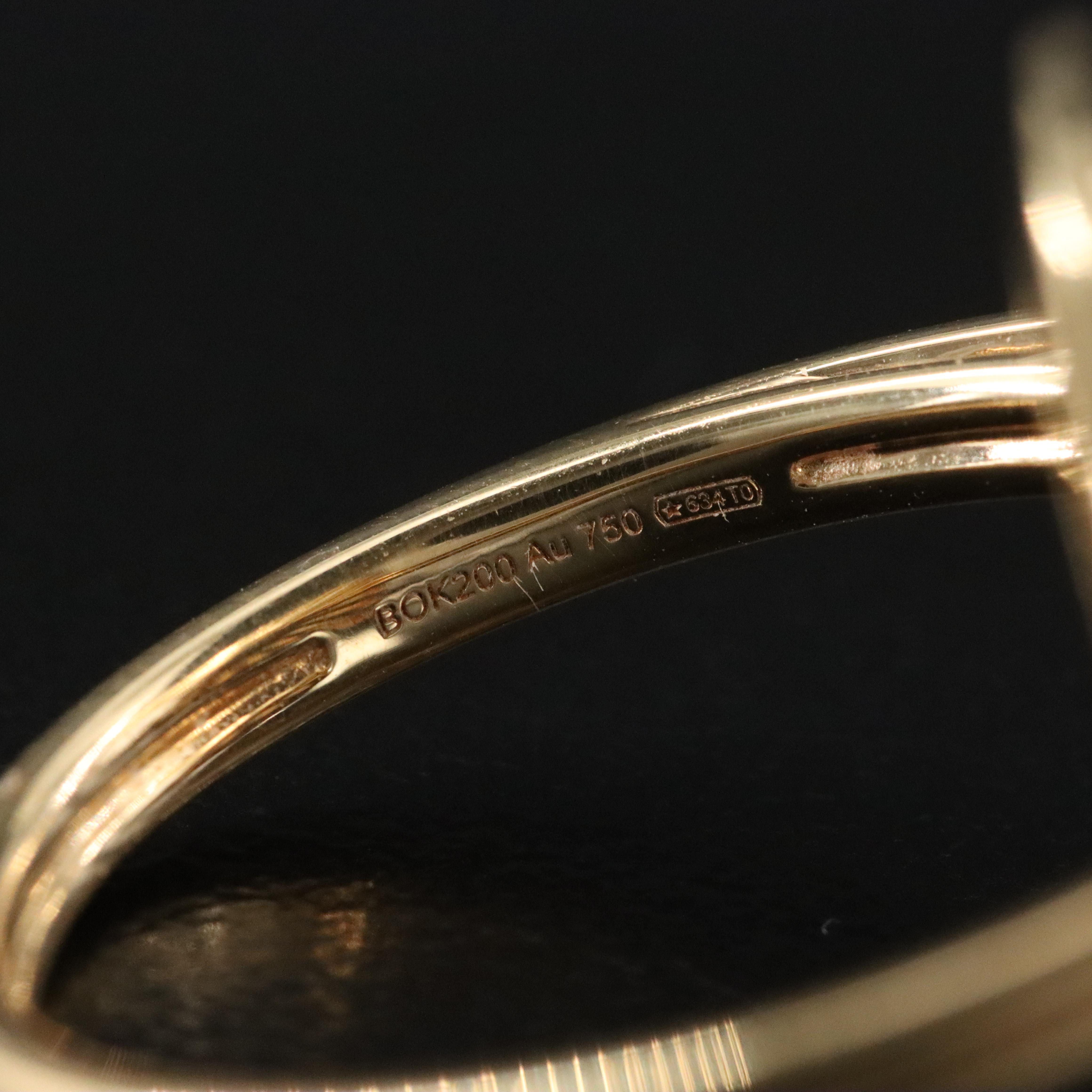 Cartier Amulette de Cartier 18K Diamond and Mother of Pearl Ring