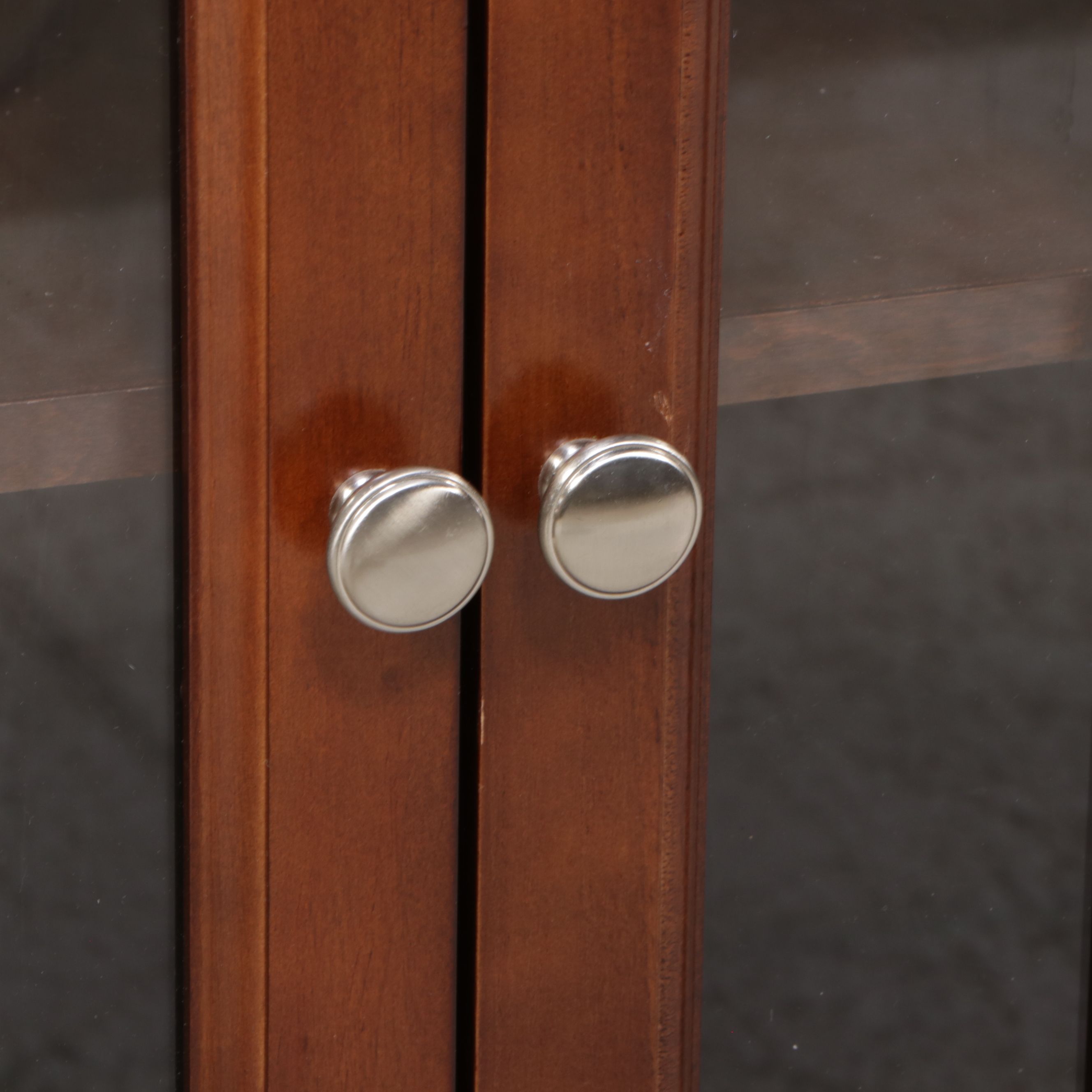 Mahogany Media Cabinet with Glass Door