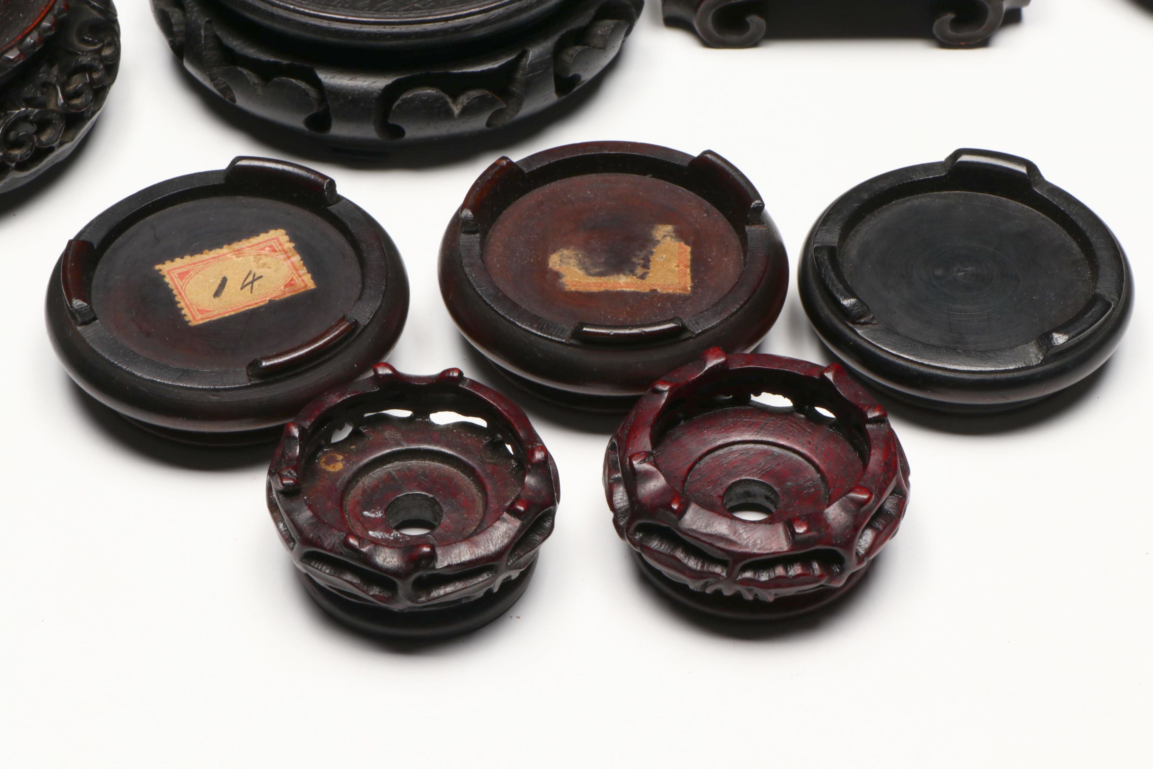 Antique and Vintage Chinese Carved Rosewood and Hardwood Stands