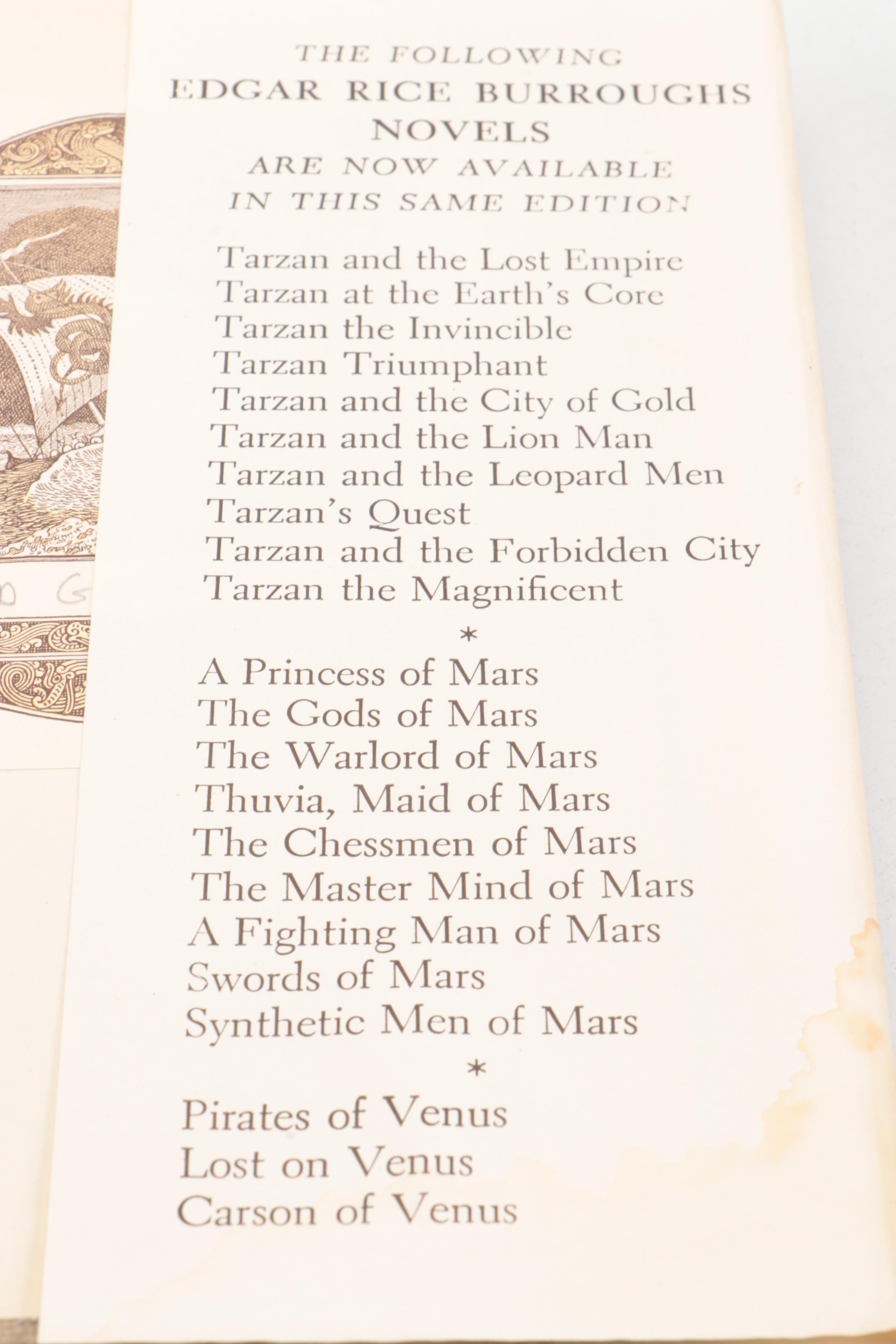 "Tarzan and the Lost Empire" and "Tarzan and the City of Gold" by Burroughs