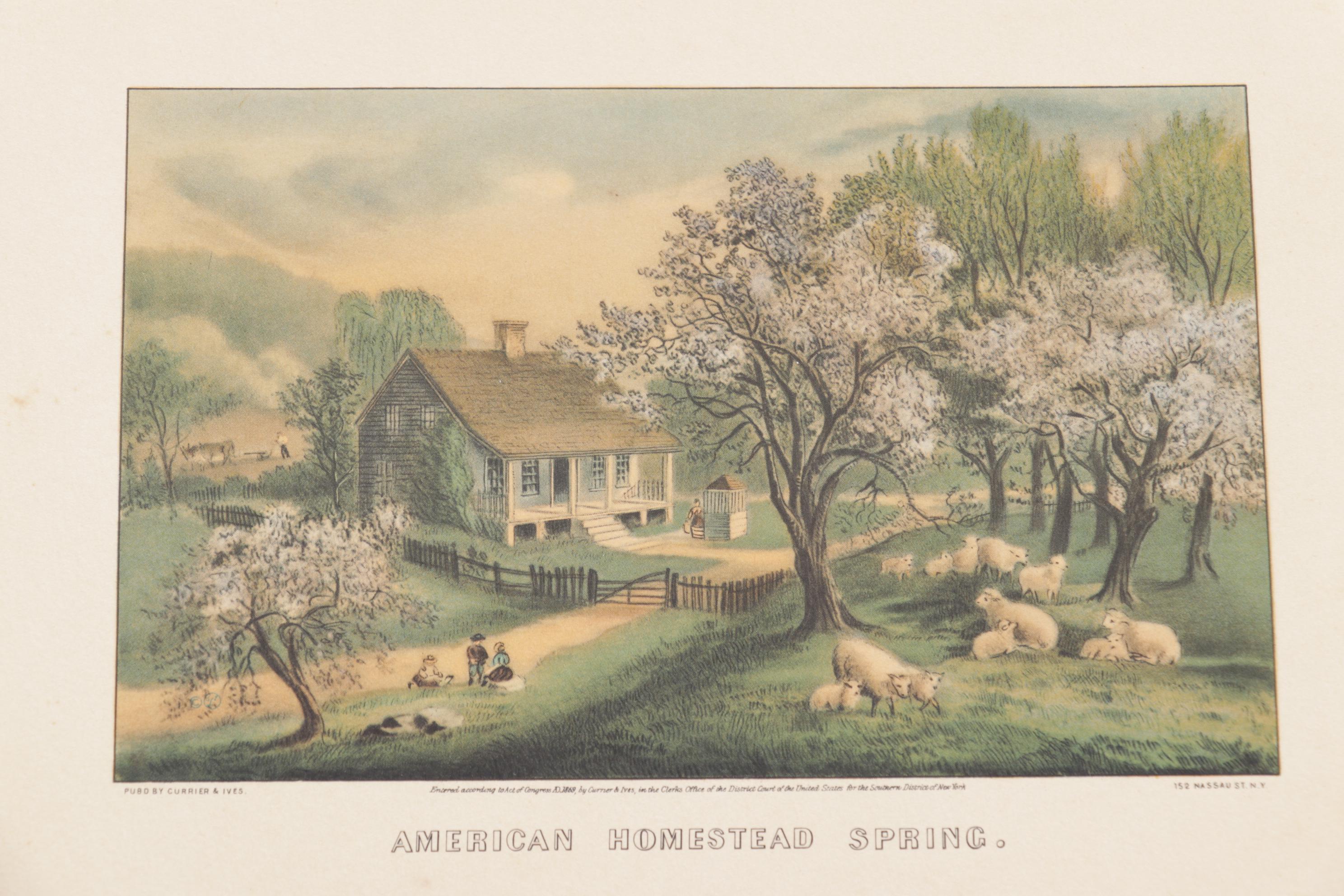 Offset Lithographs After Currier & Ives "The River Side" and More