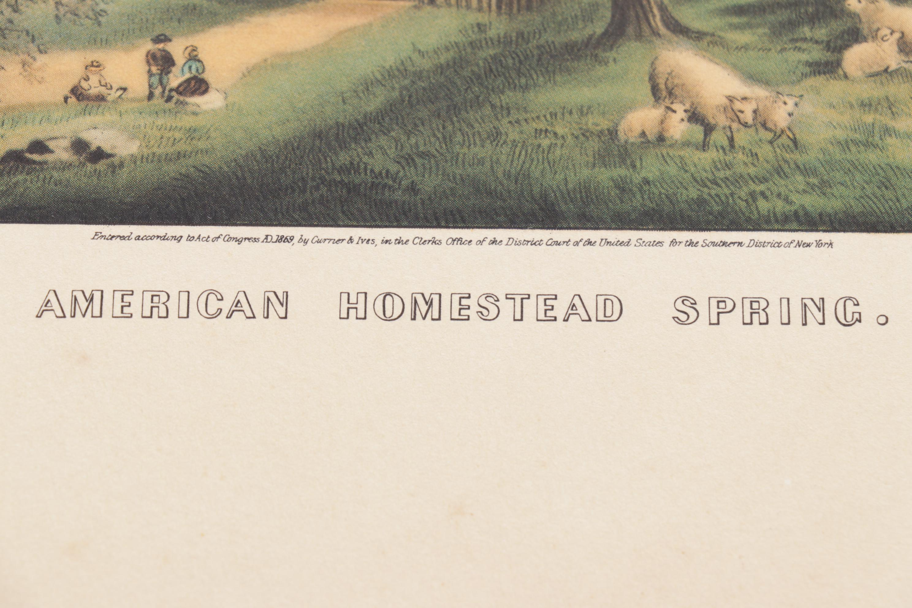 Offset Lithographs After Currier & Ives "The River Side" and More