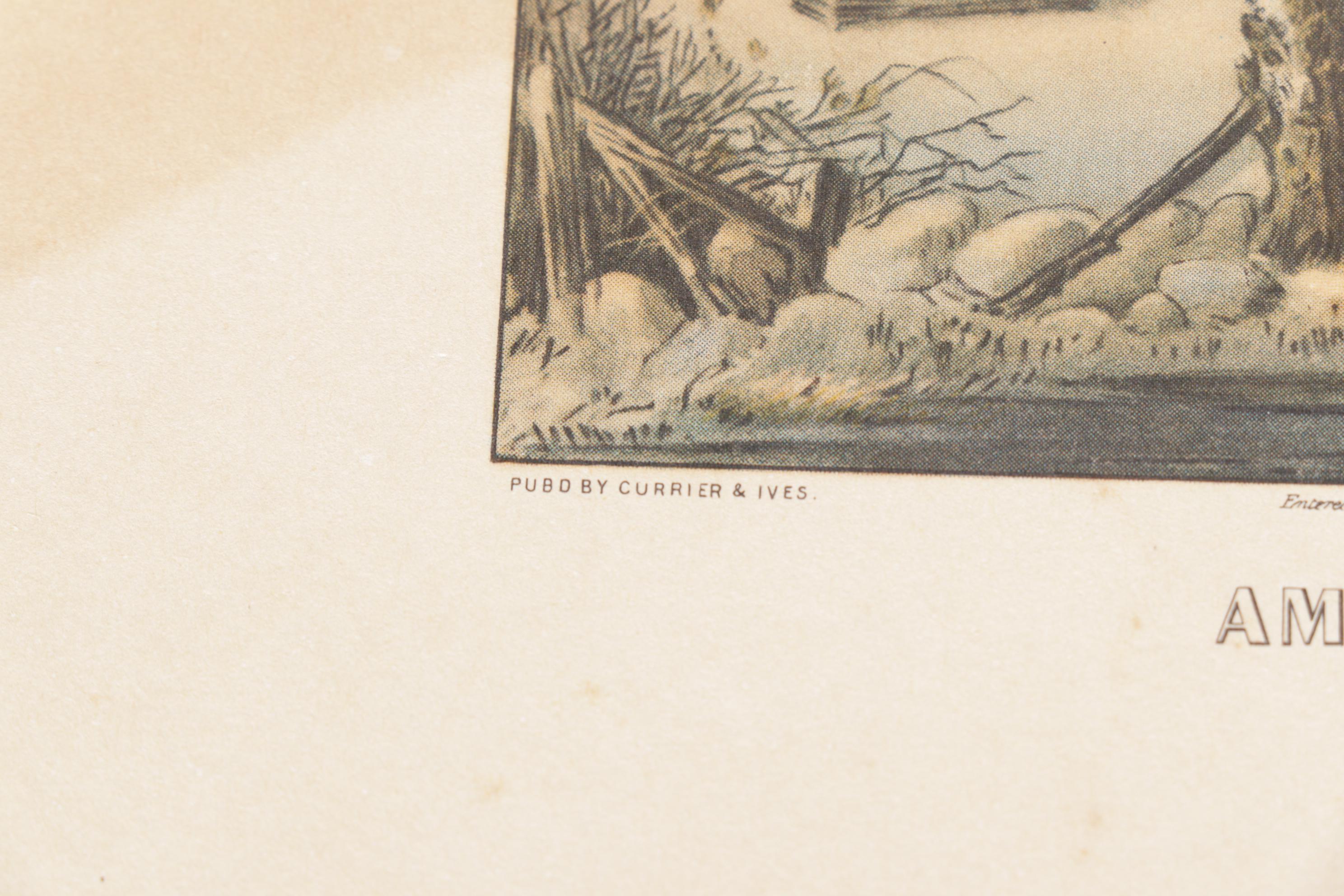 Offset Lithographs After Currier & Ives "The River Side" and More