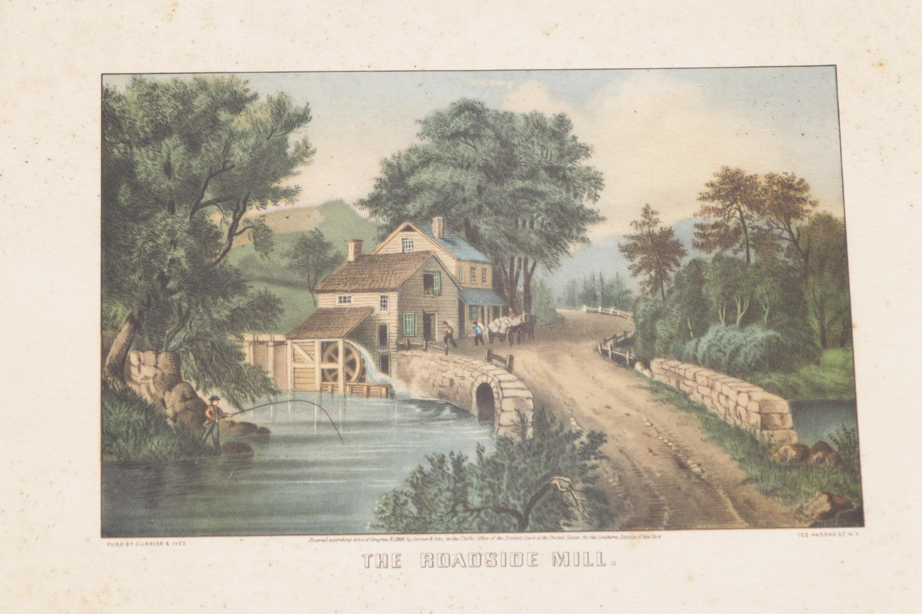 Offset Lithographs After Currier & Ives "The River Side" and More