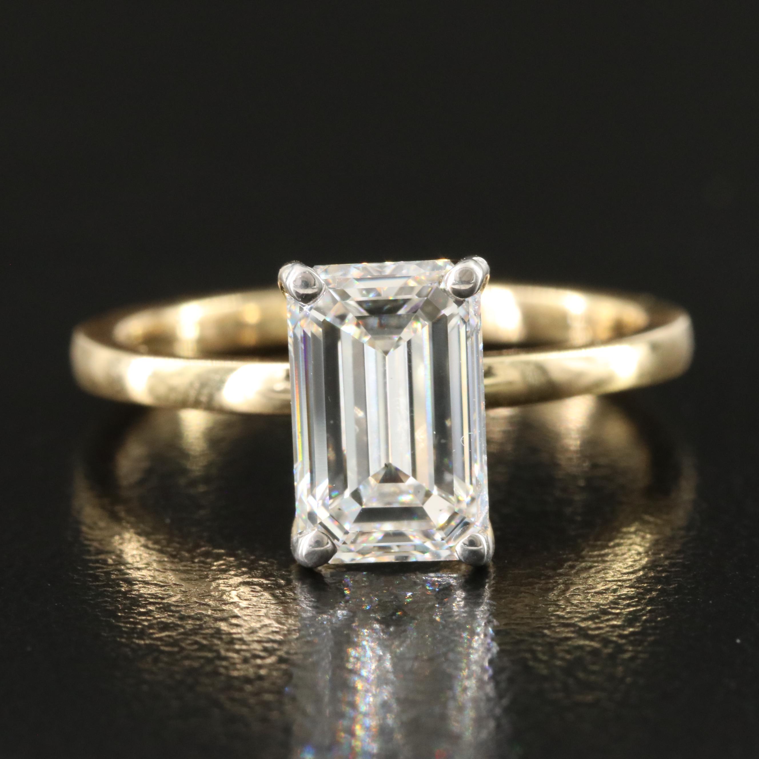 14K 2.02 CT Lab Grown Diamond Solitaire Ring with IGI Report