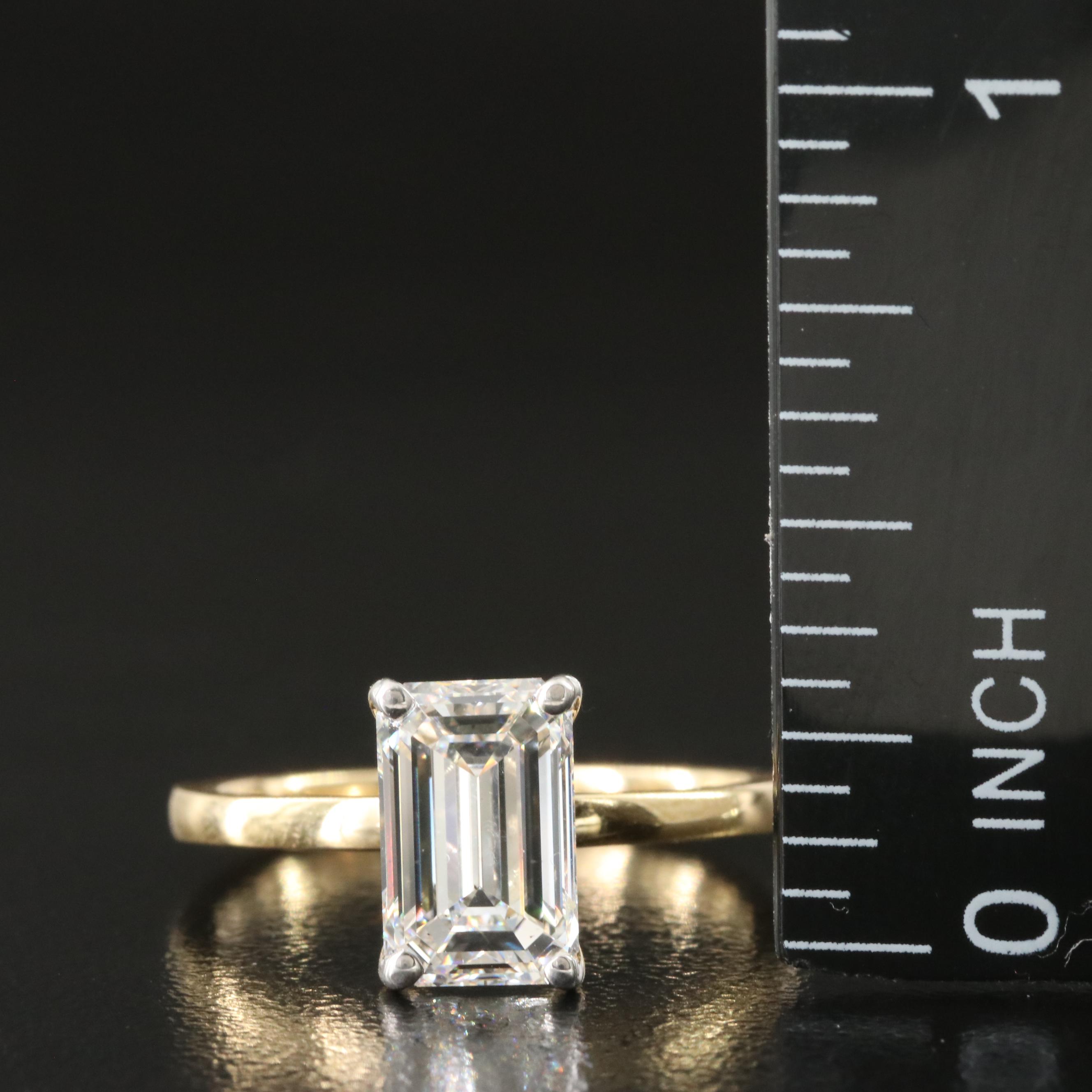 14K 2.02 CT Lab Grown Diamond Solitaire Ring with IGI Report