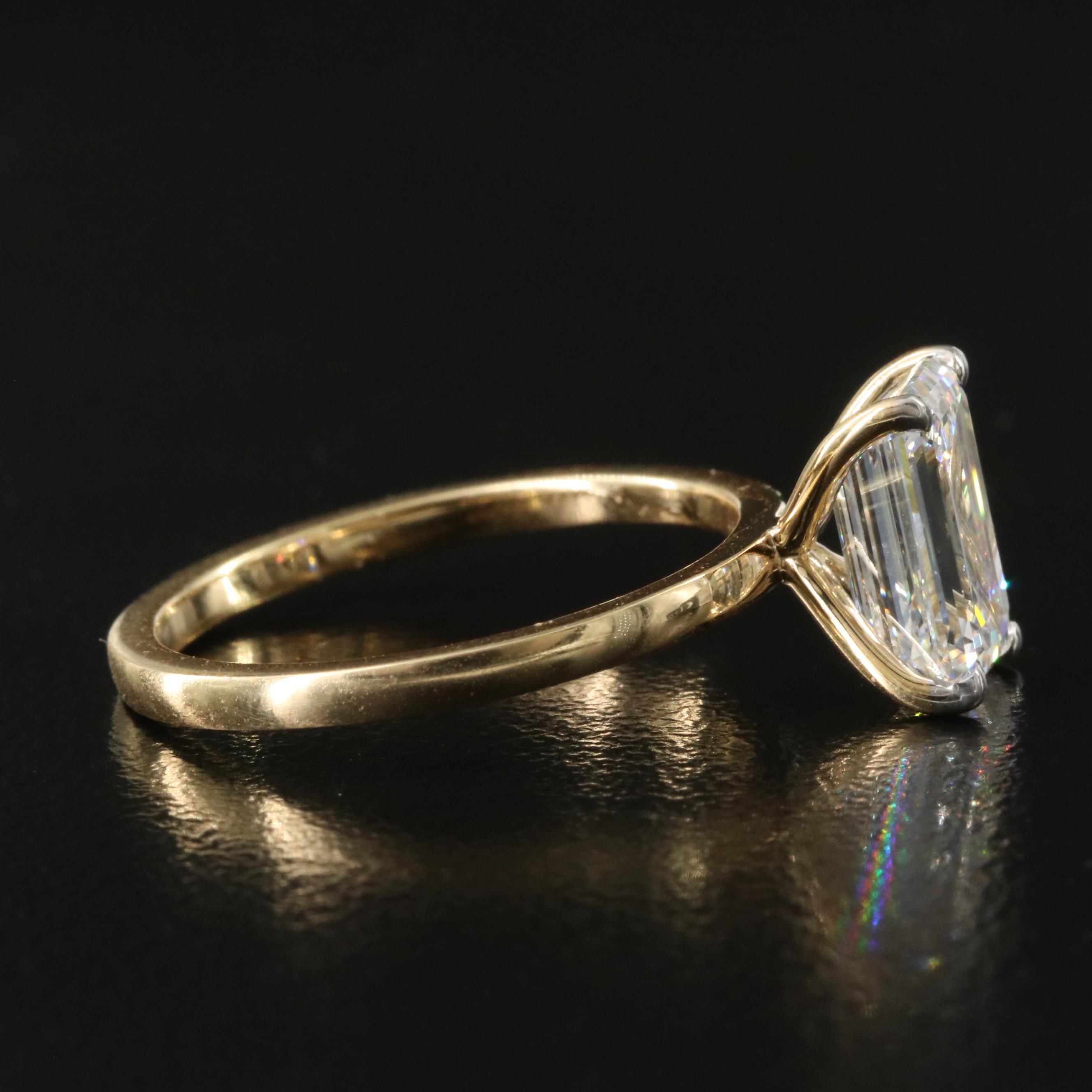 14K 2.02 CT Lab Grown Diamond Solitaire Ring with IGI Report