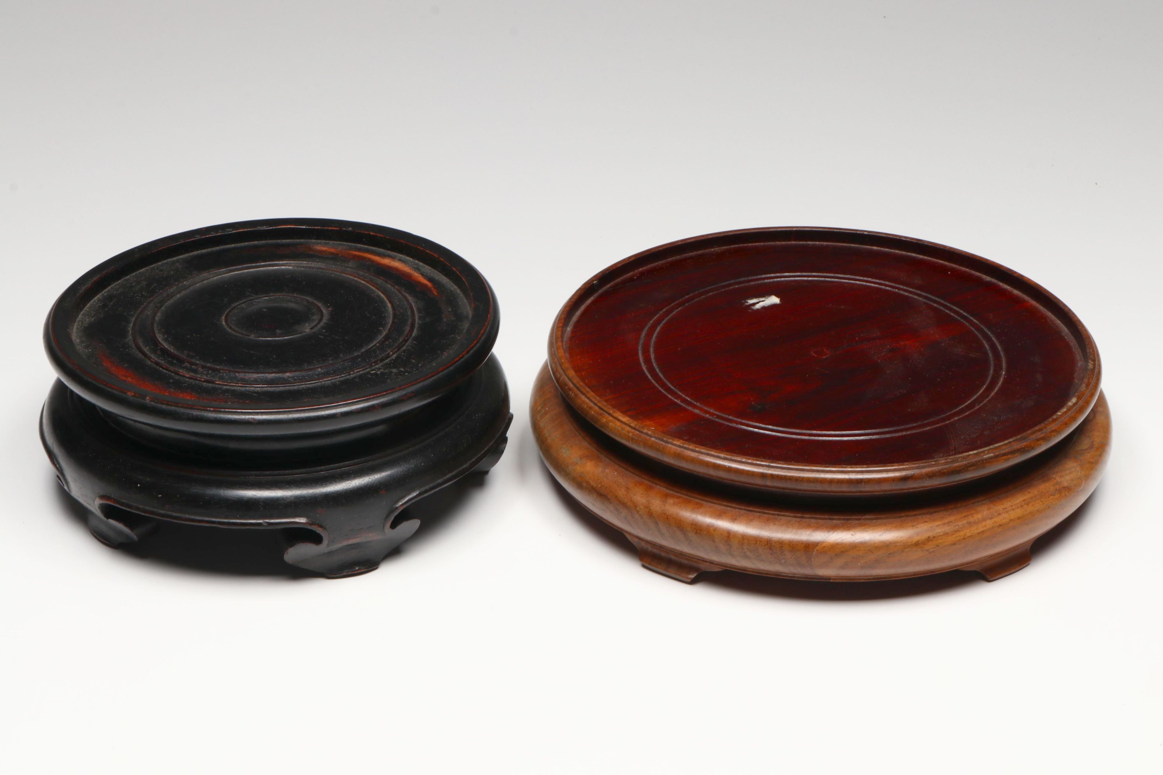 Antique and Vintage Chinese Carved Rosewood and Hardwood Stands