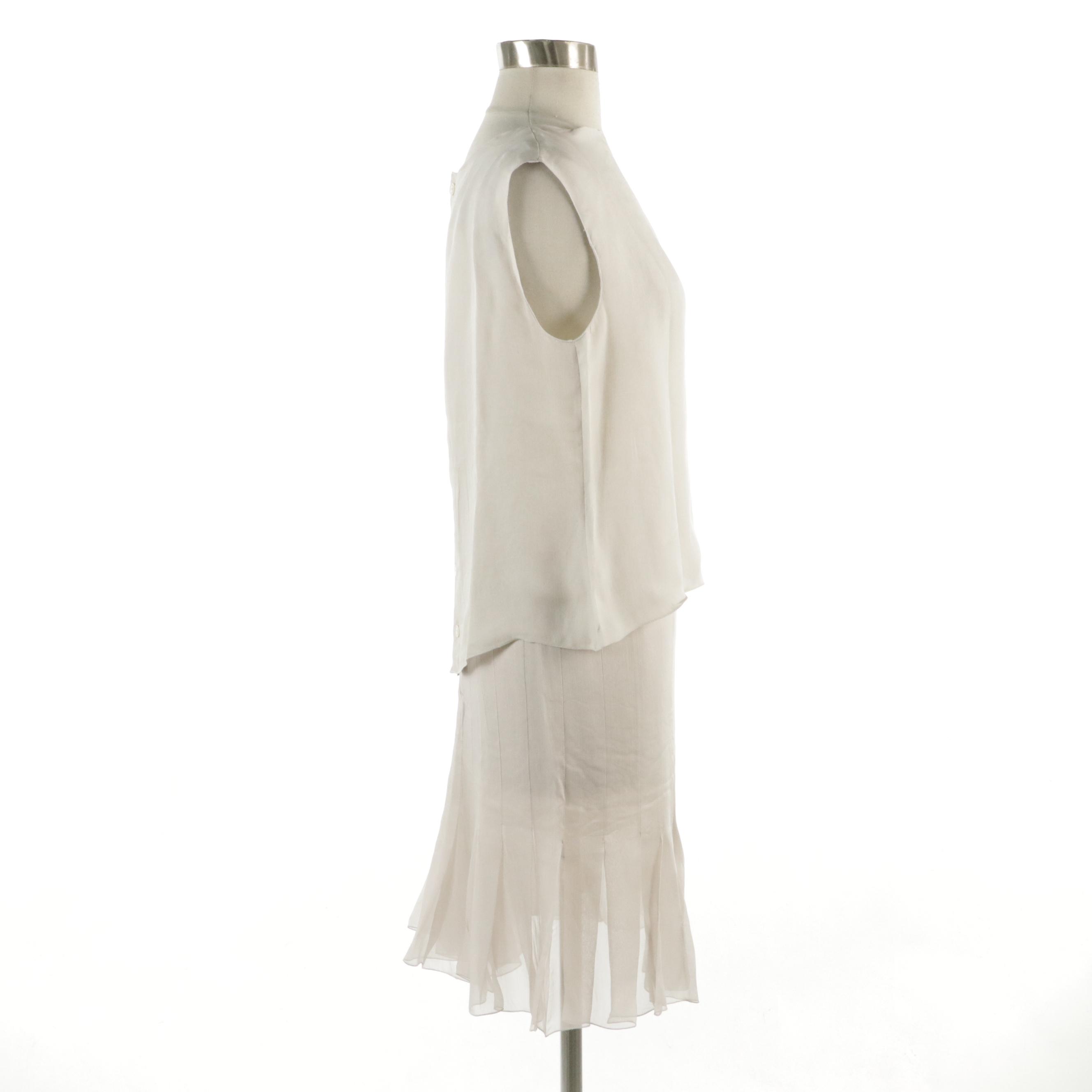 Chanel Silk Sleeveless Top and Skirt From the 2004 Cruise Collection