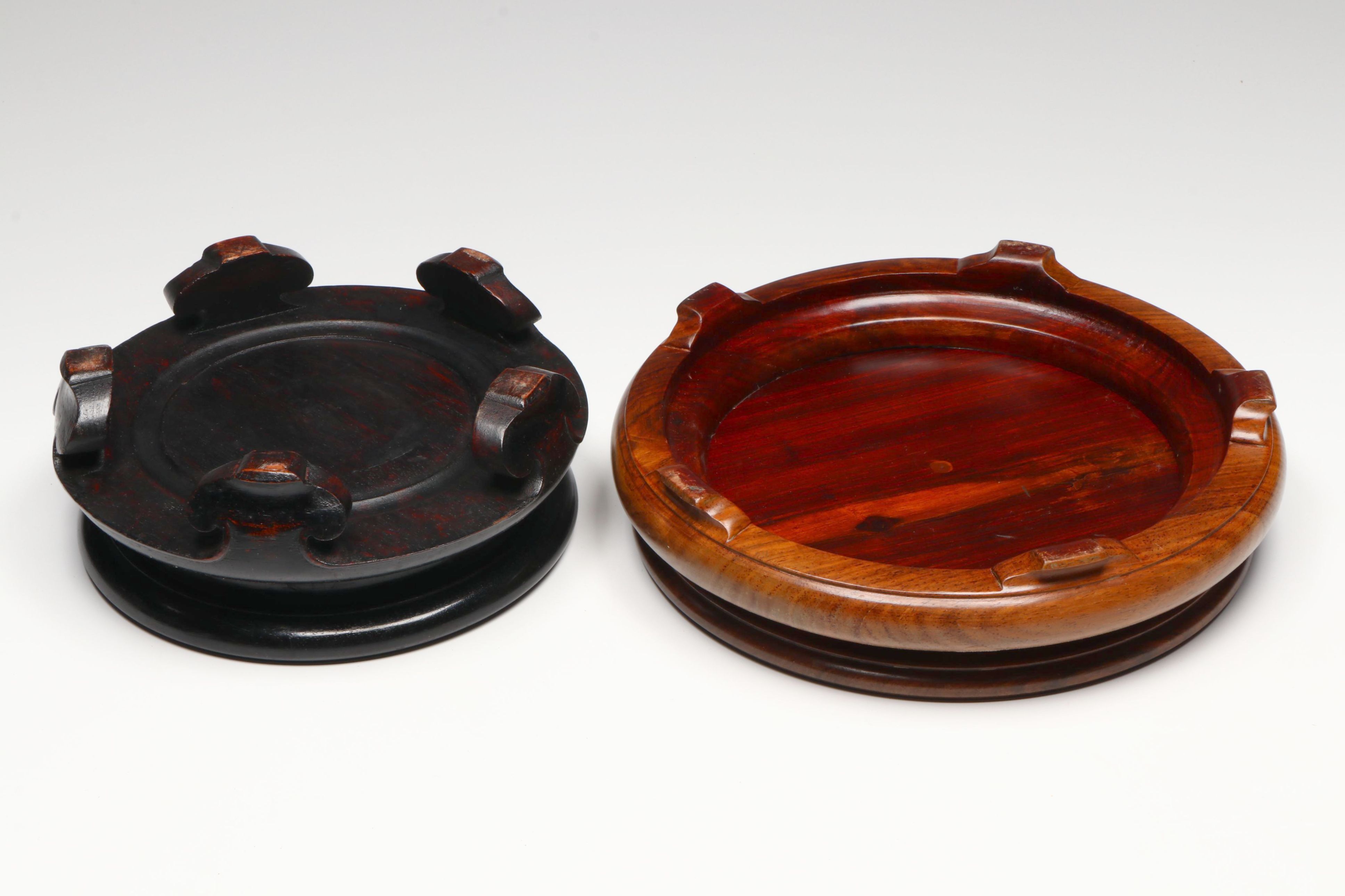 Antique and Vintage Chinese Carved Rosewood and Hardwood Stands