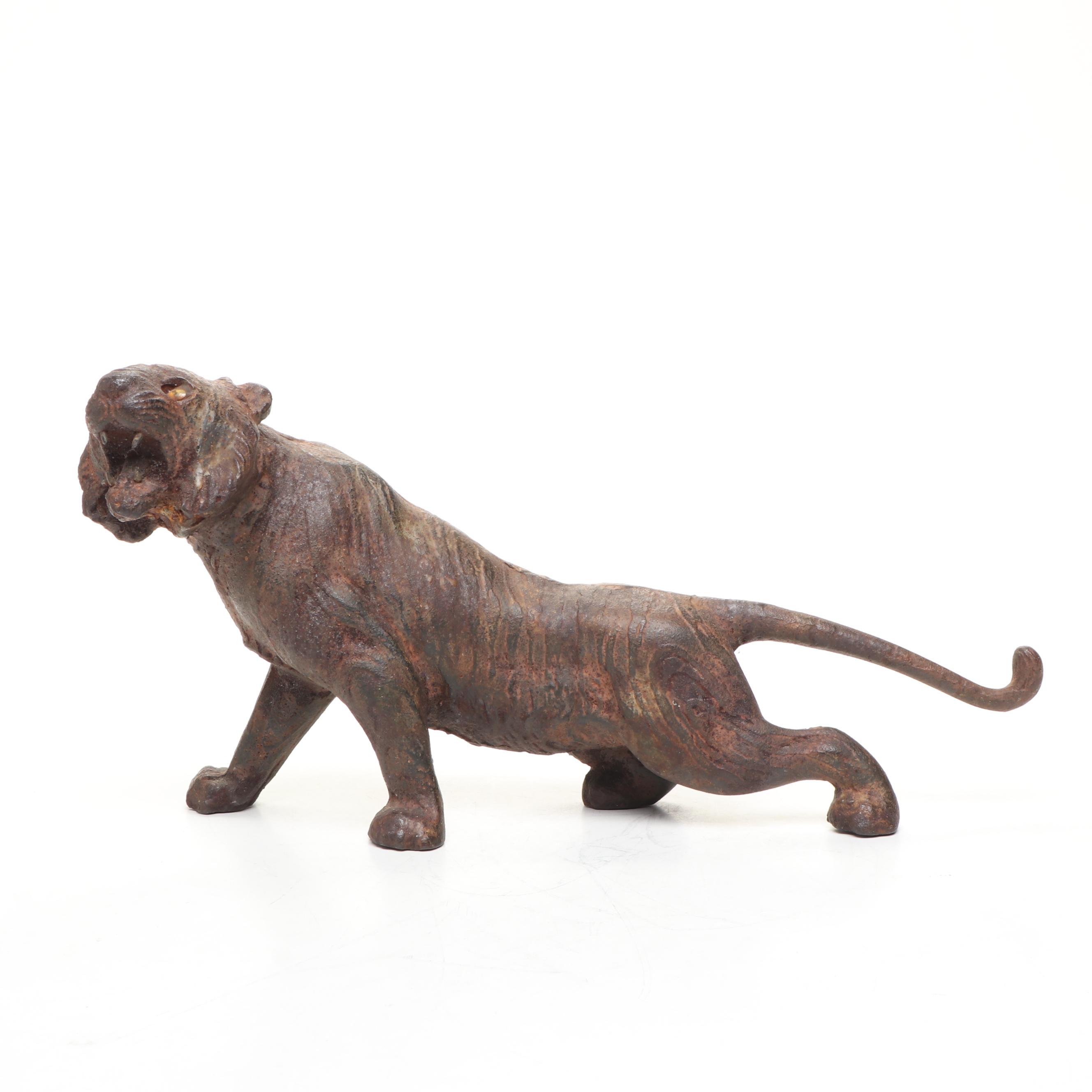 Cast Iron Roaring Tiger Doorstop