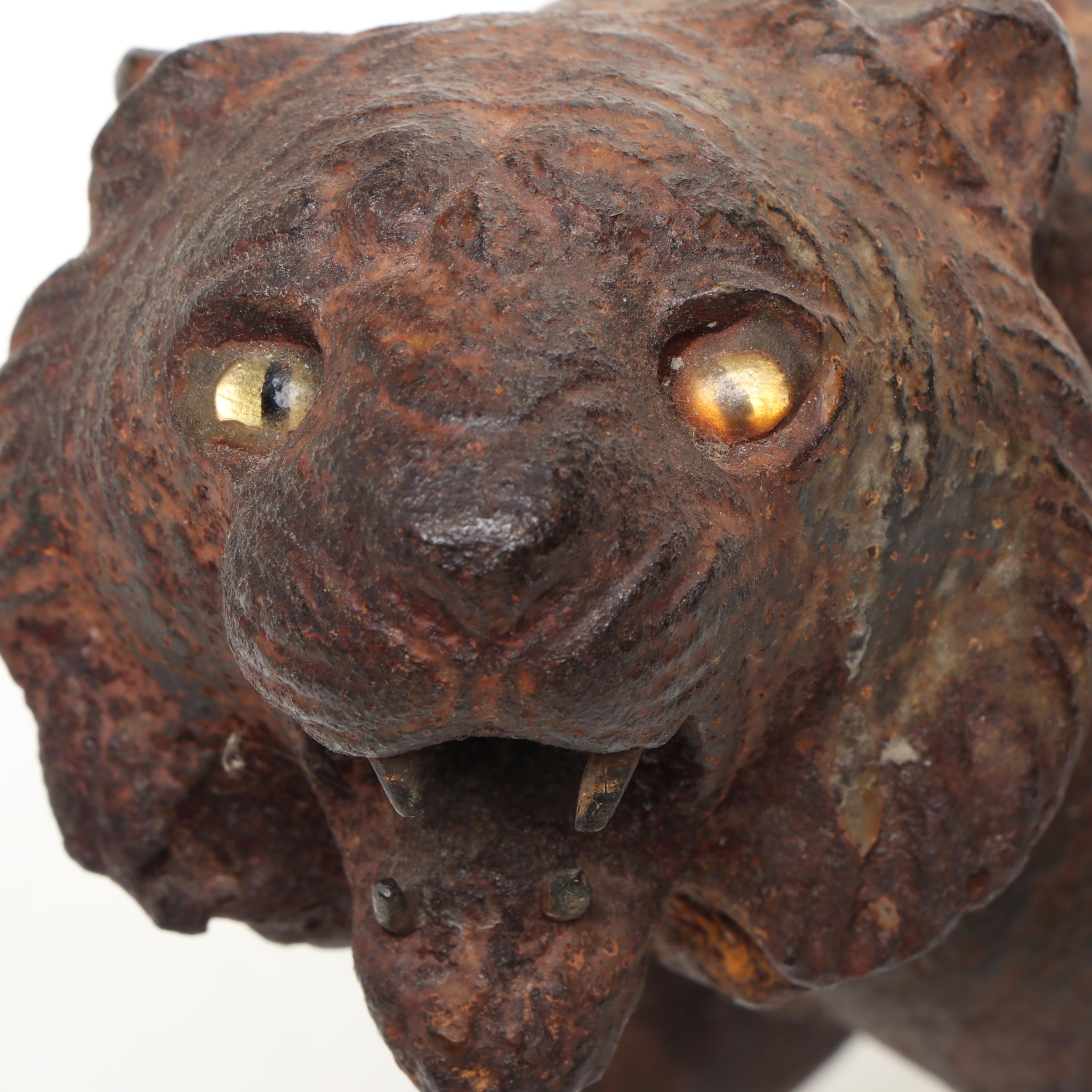 Cast Iron Roaring Tiger Doorstop