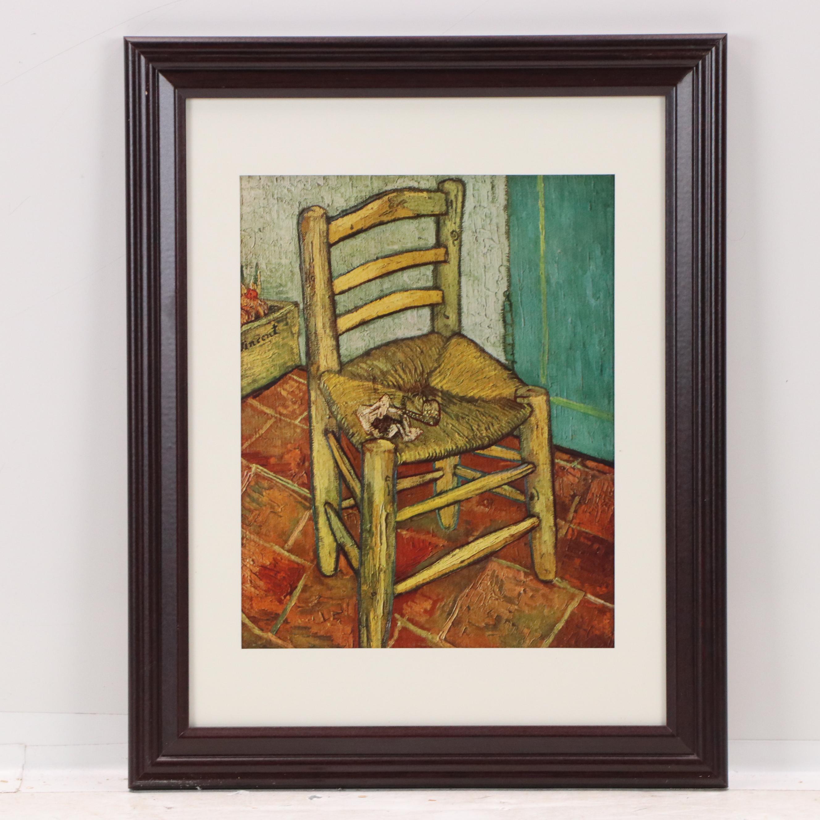 Offset Lithographs After Van Gogh's Chair and "The Pink Orchard"