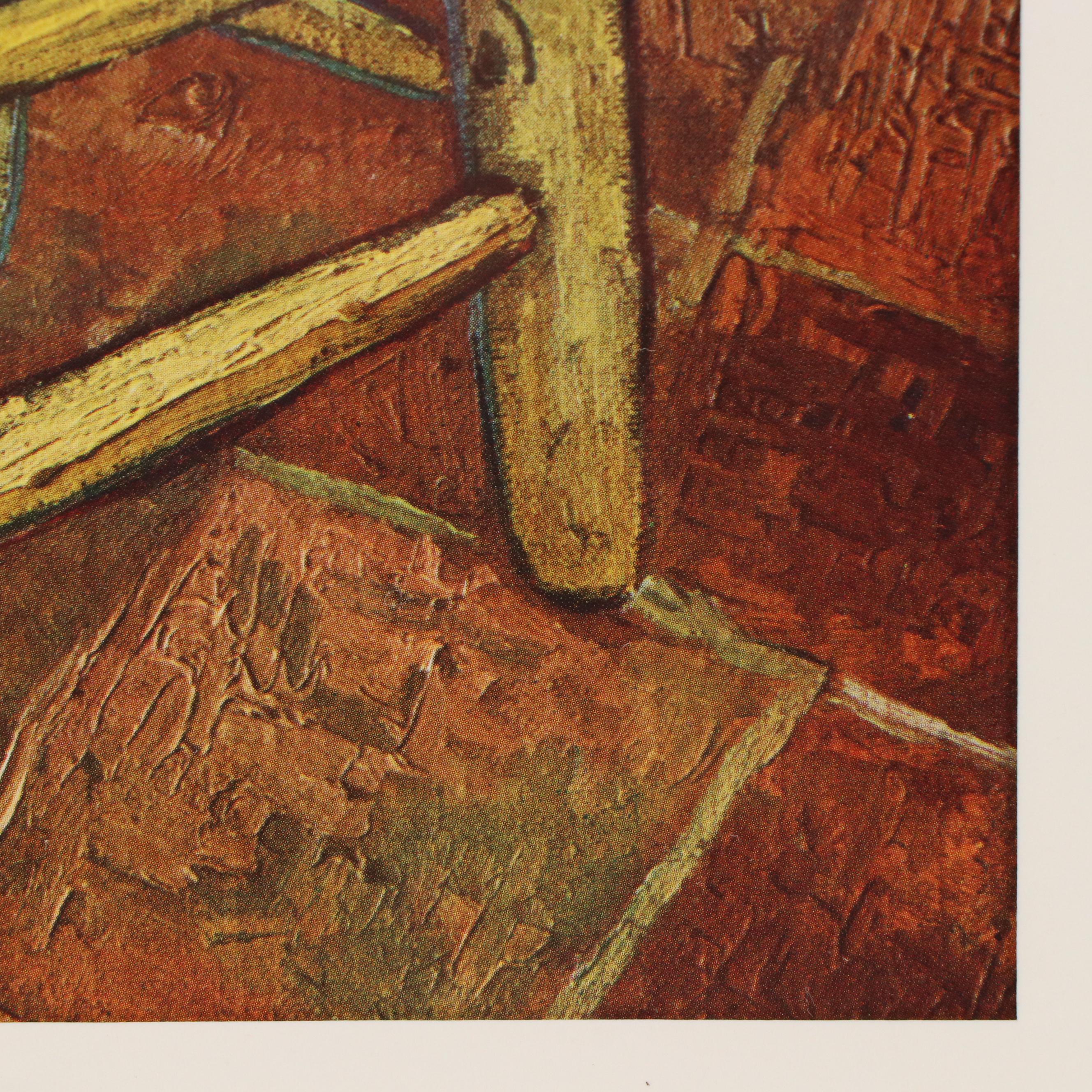 Offset Lithographs After Van Gogh's Chair and "The Pink Orchard"