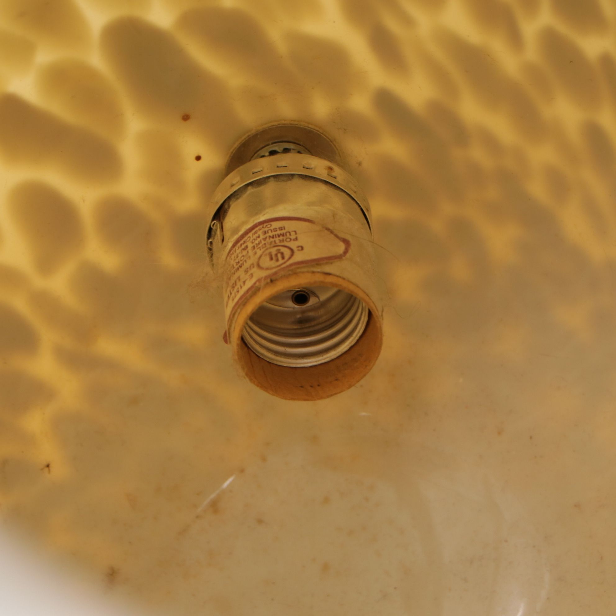 Faux Tortoise Shell Glass Floor Vase Converted to Lamp, 2005