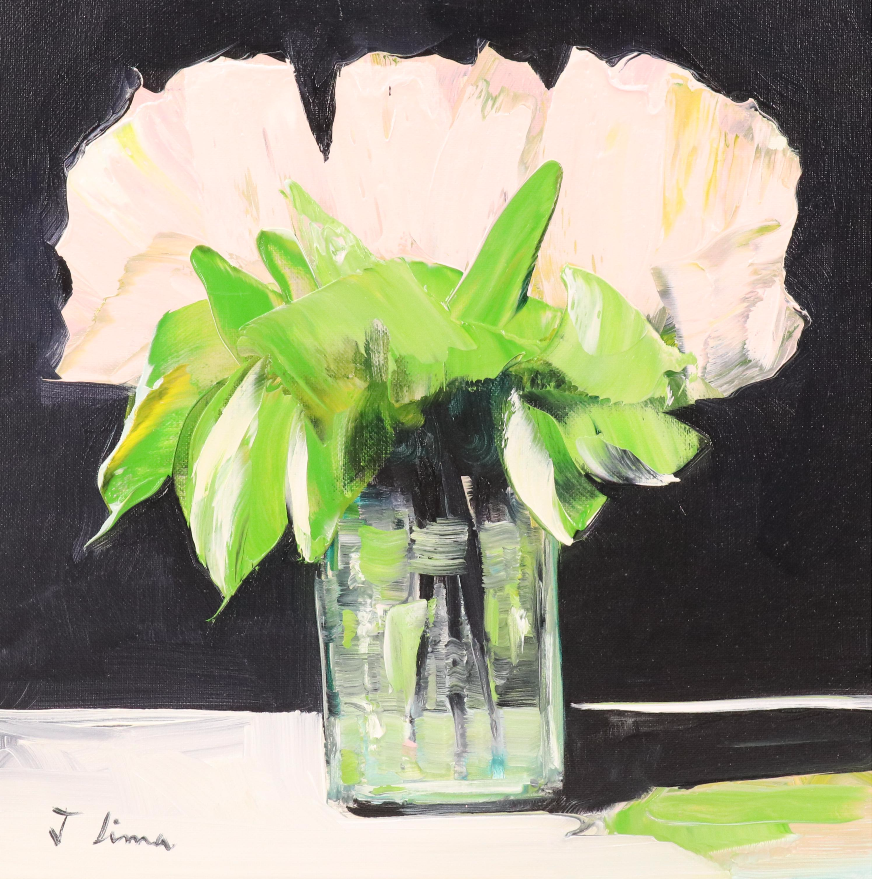 José M. Lima Floral Still Life Oil Painting, 2025