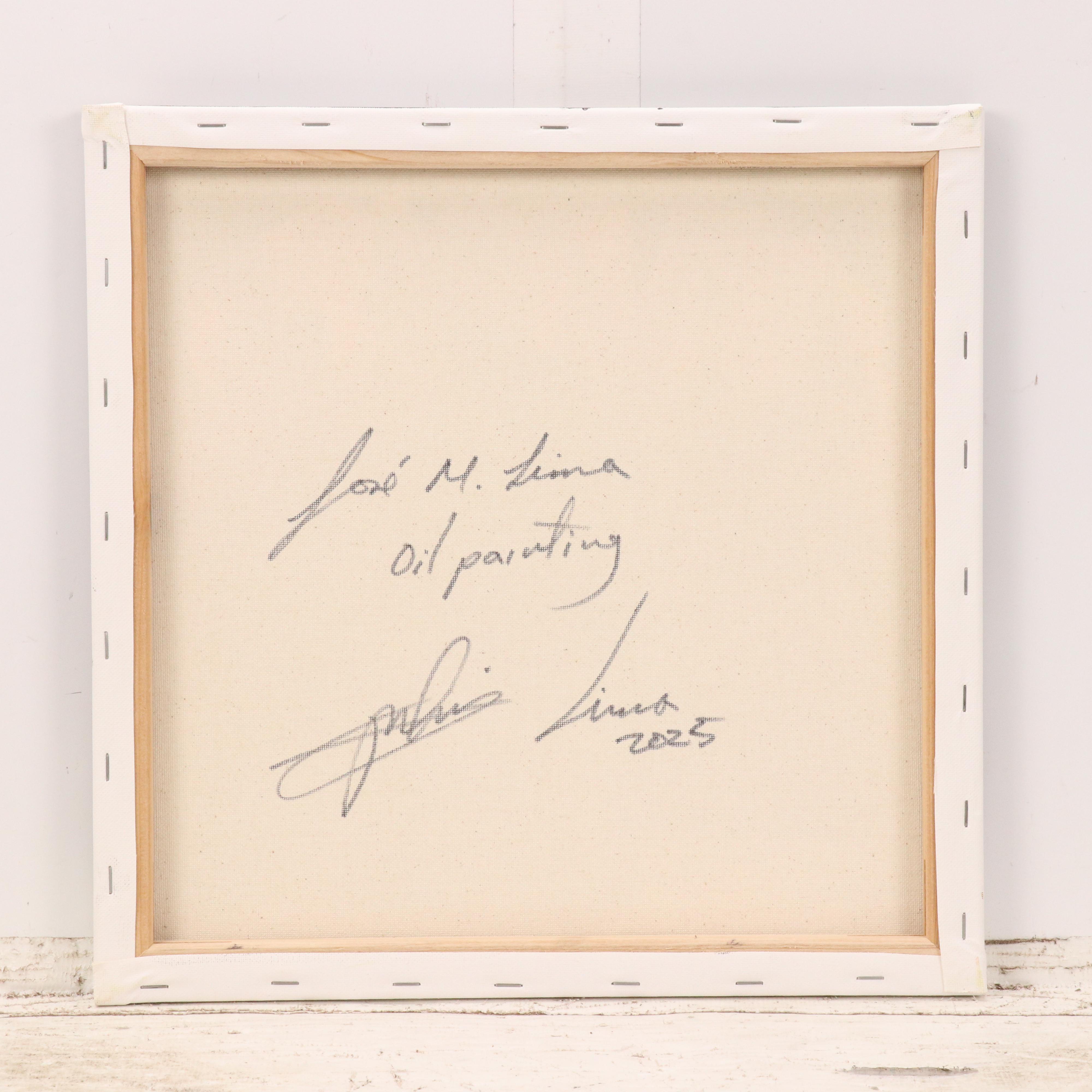 José M. Lima Floral Still Life Oil Painting, 2025