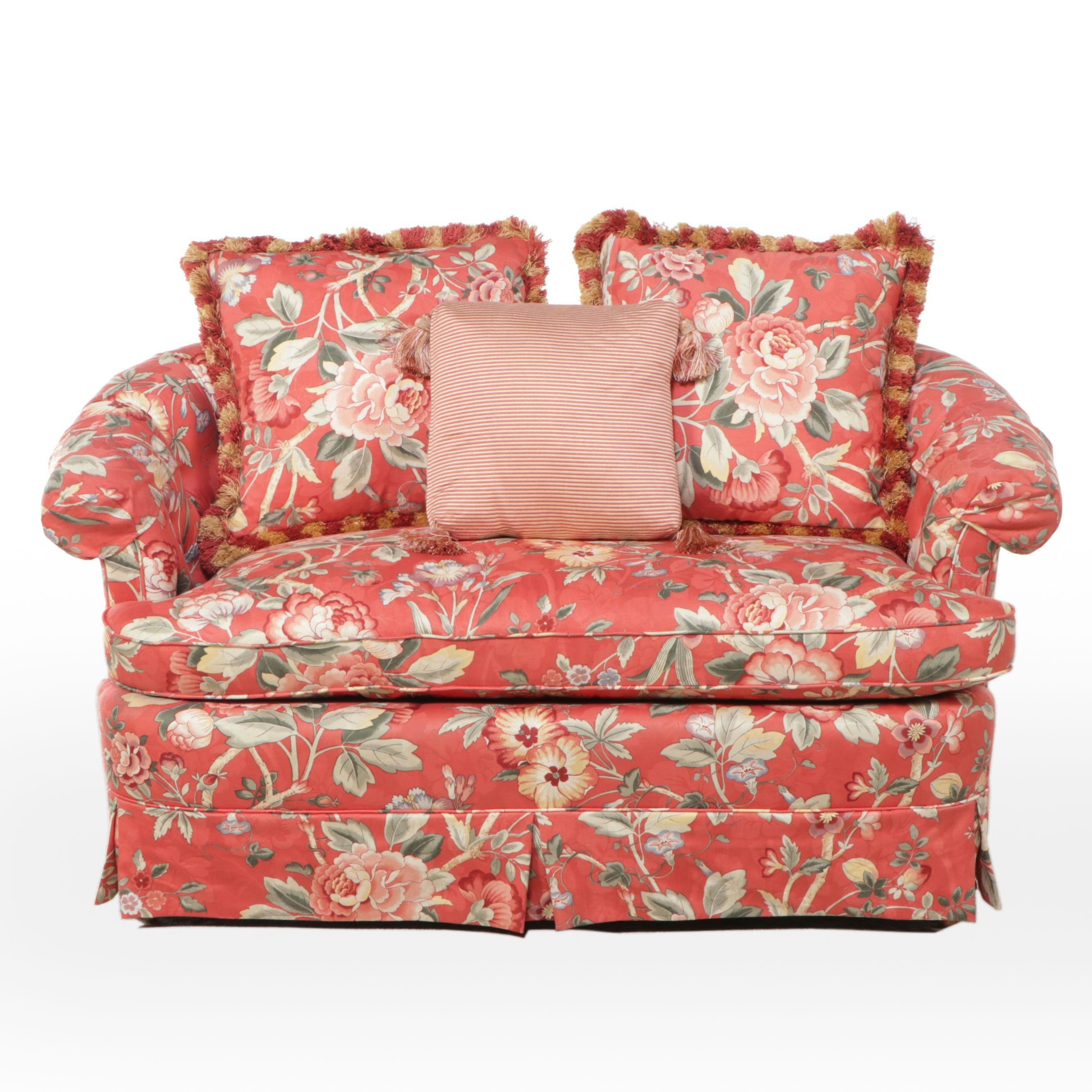 Floral Upholstered Settee