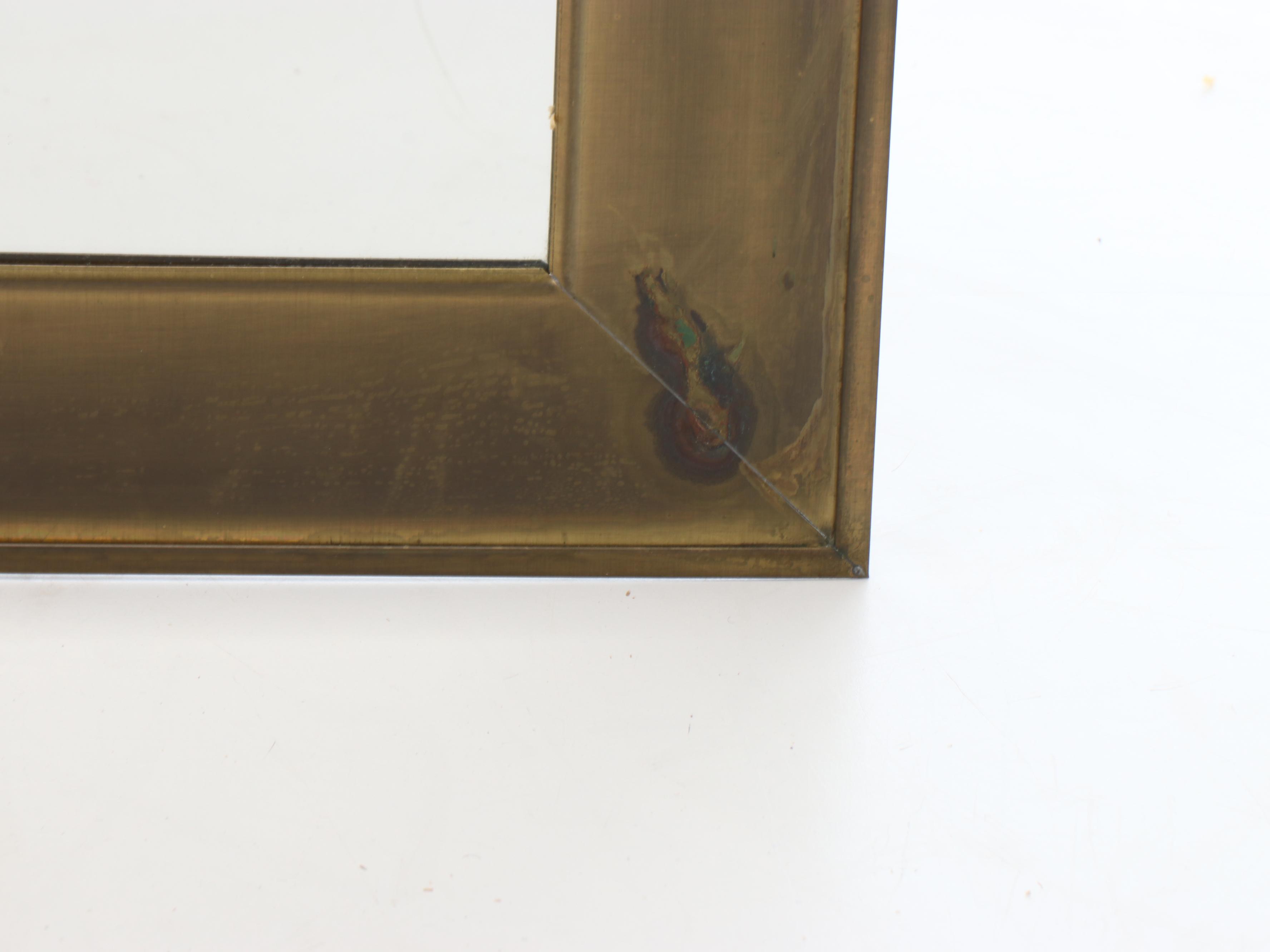 American Period Brass Frame with Other Stone Mosaic Wall Mirrors and Oval Frame