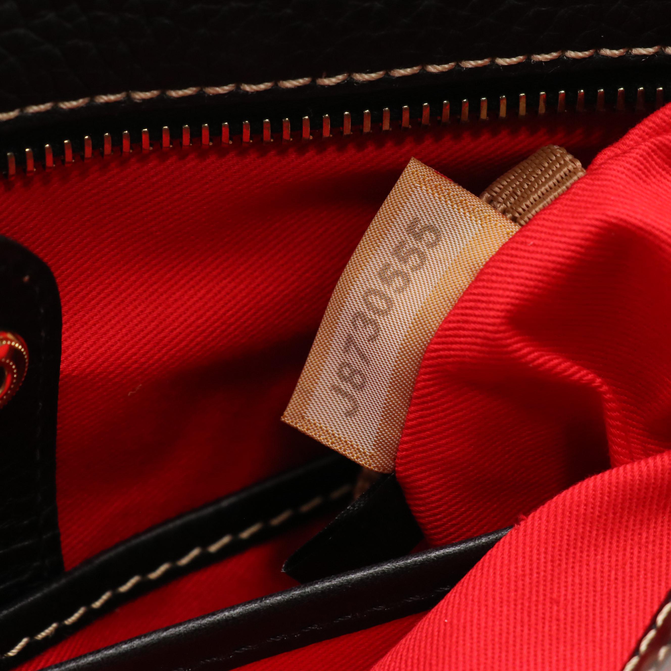 Dooney & Bourke Charlotte Shoulder Bag in Black Grained Leather