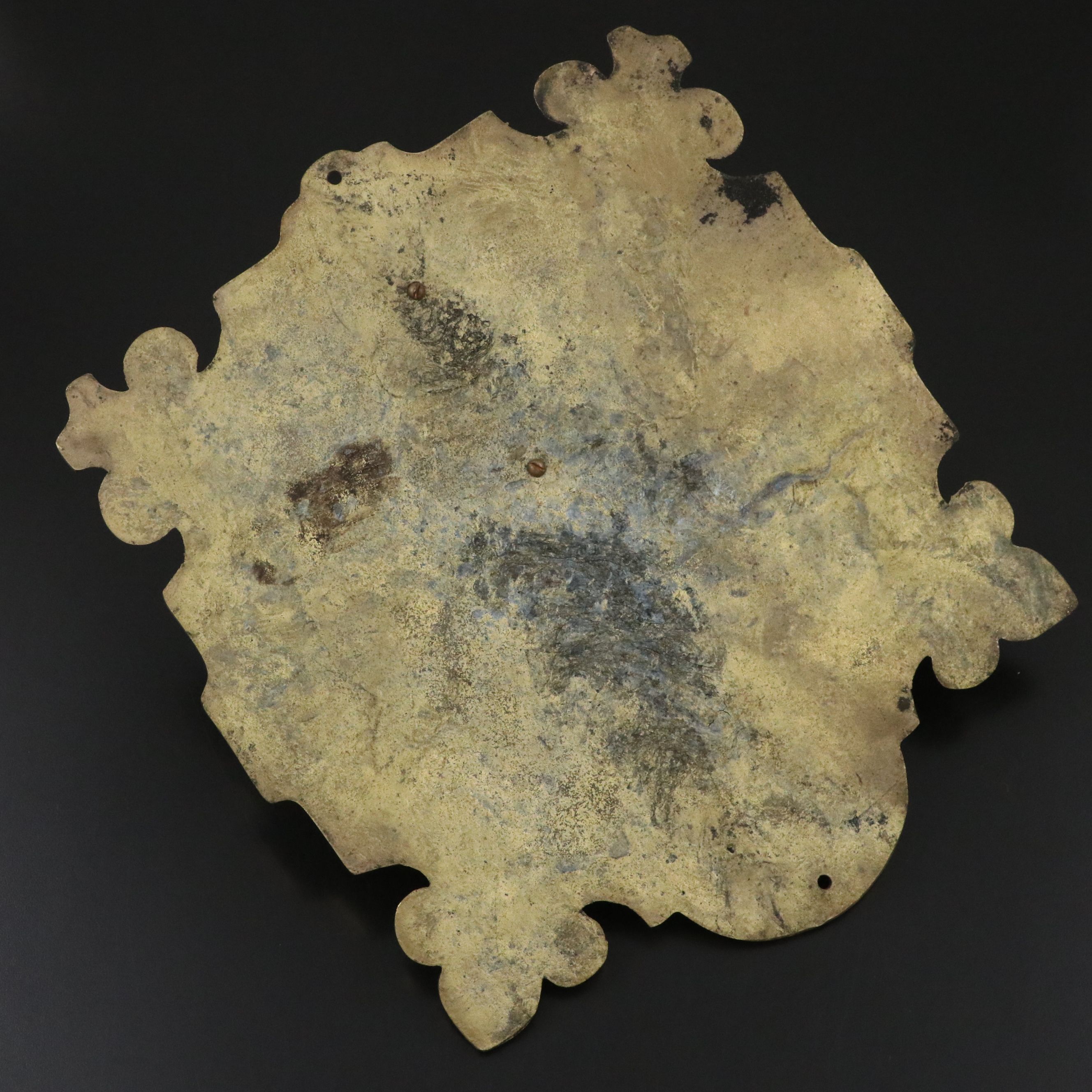 Neoclassical Style Repoussé Brass Sundial