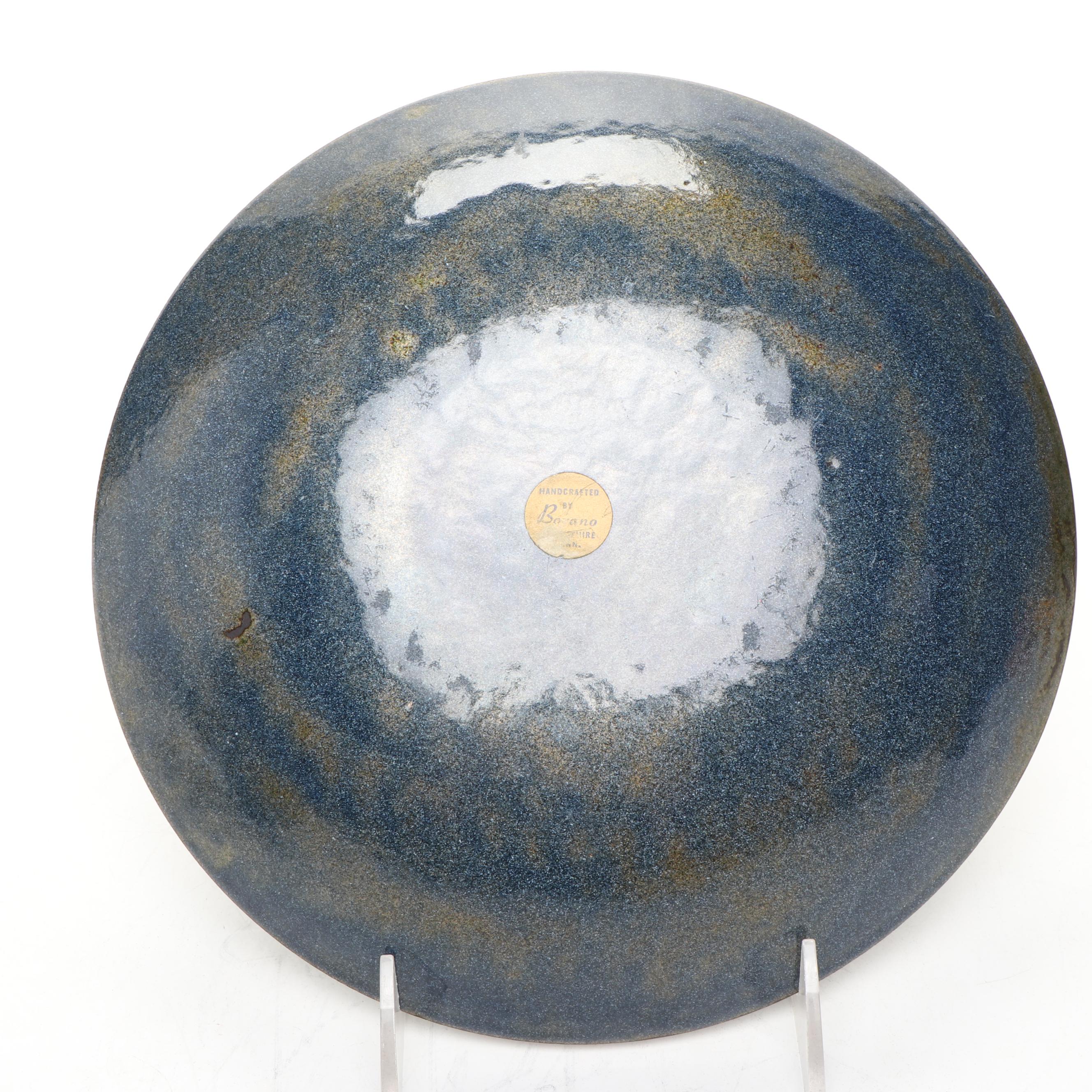 Handcrafted Bovano Enamel Covered Metal Plates with Other Enamel Covered Plates