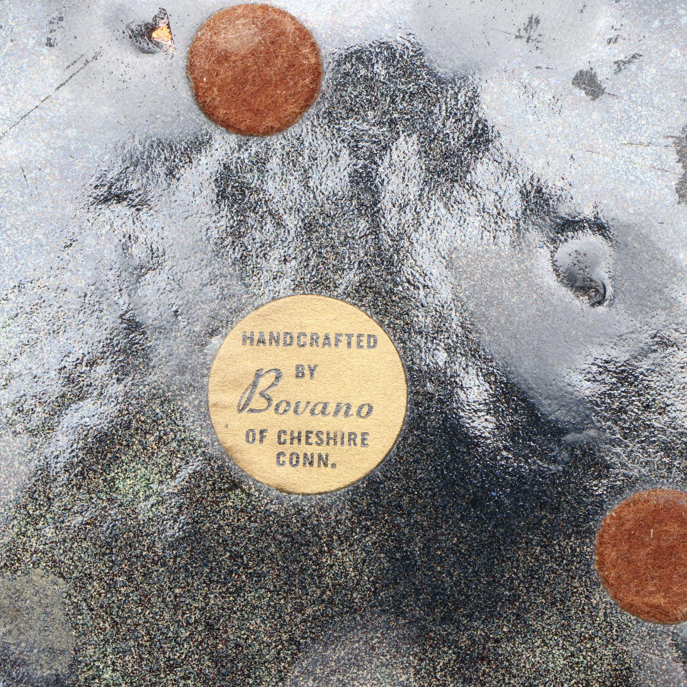 Handcrafted Bovano Enamel Covered Metal Plates with Other Enamel Covered Plates