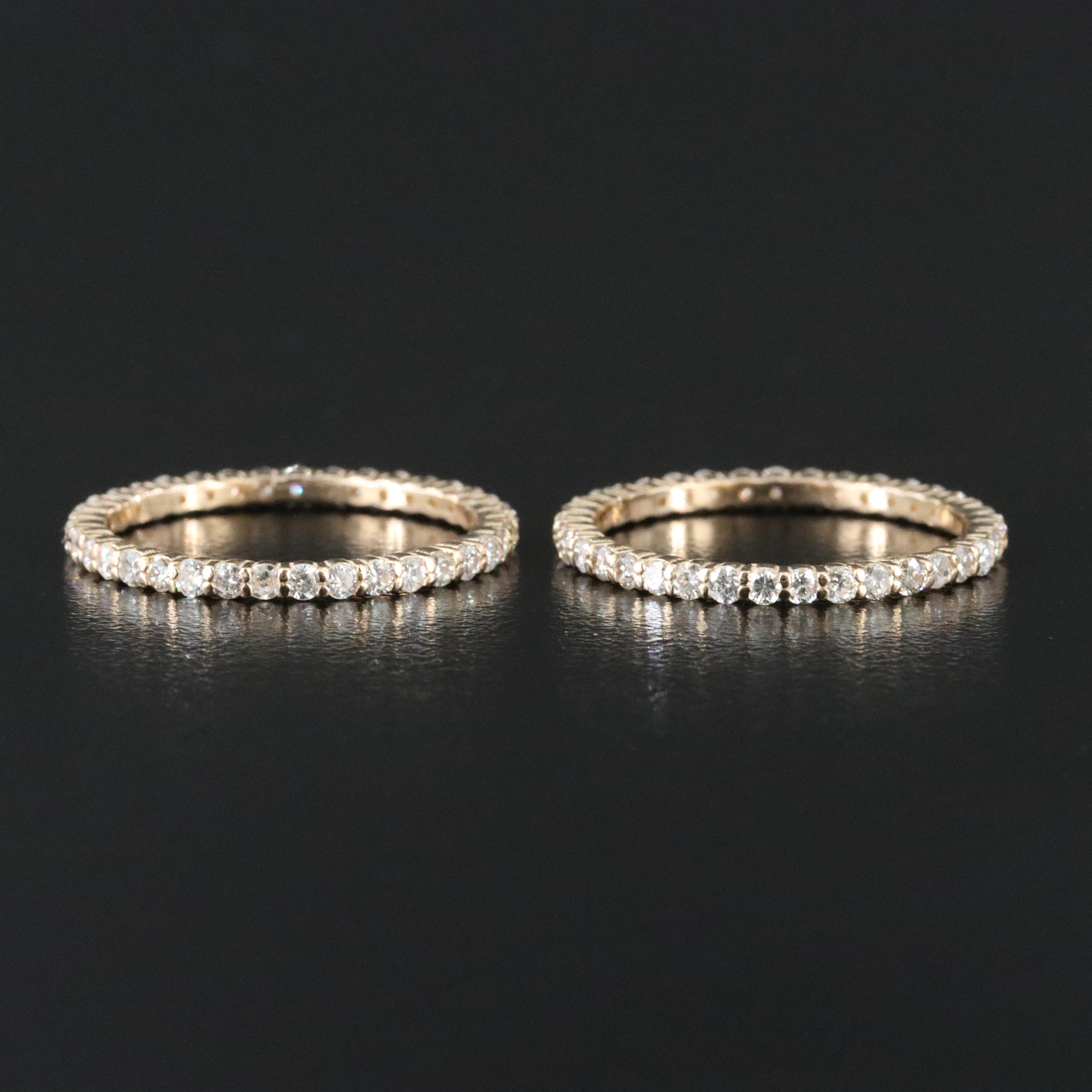14K 1.38 CTW Diamond Stacker Eternity Bands