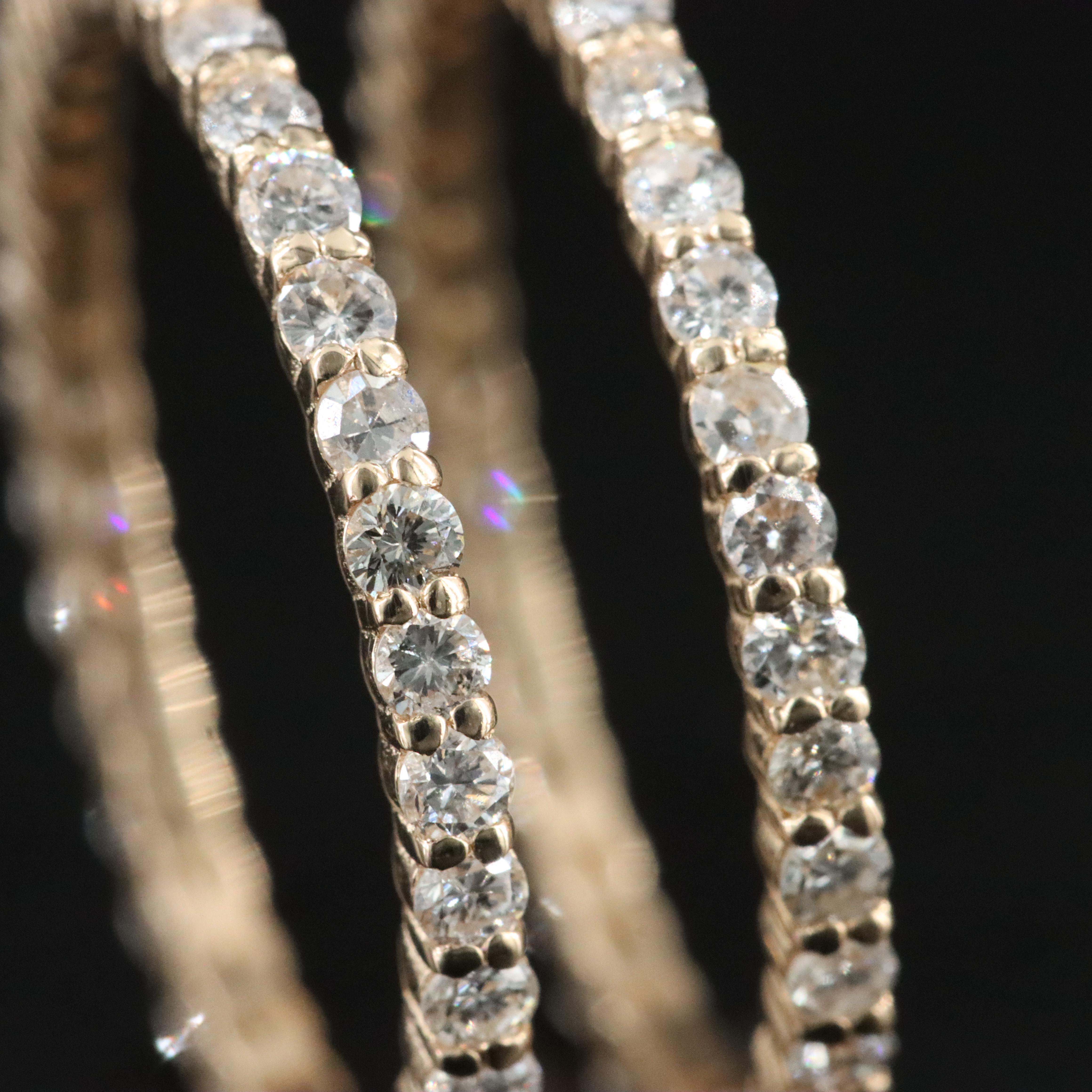 14K 1.38 CTW Diamond Stacker Eternity Bands