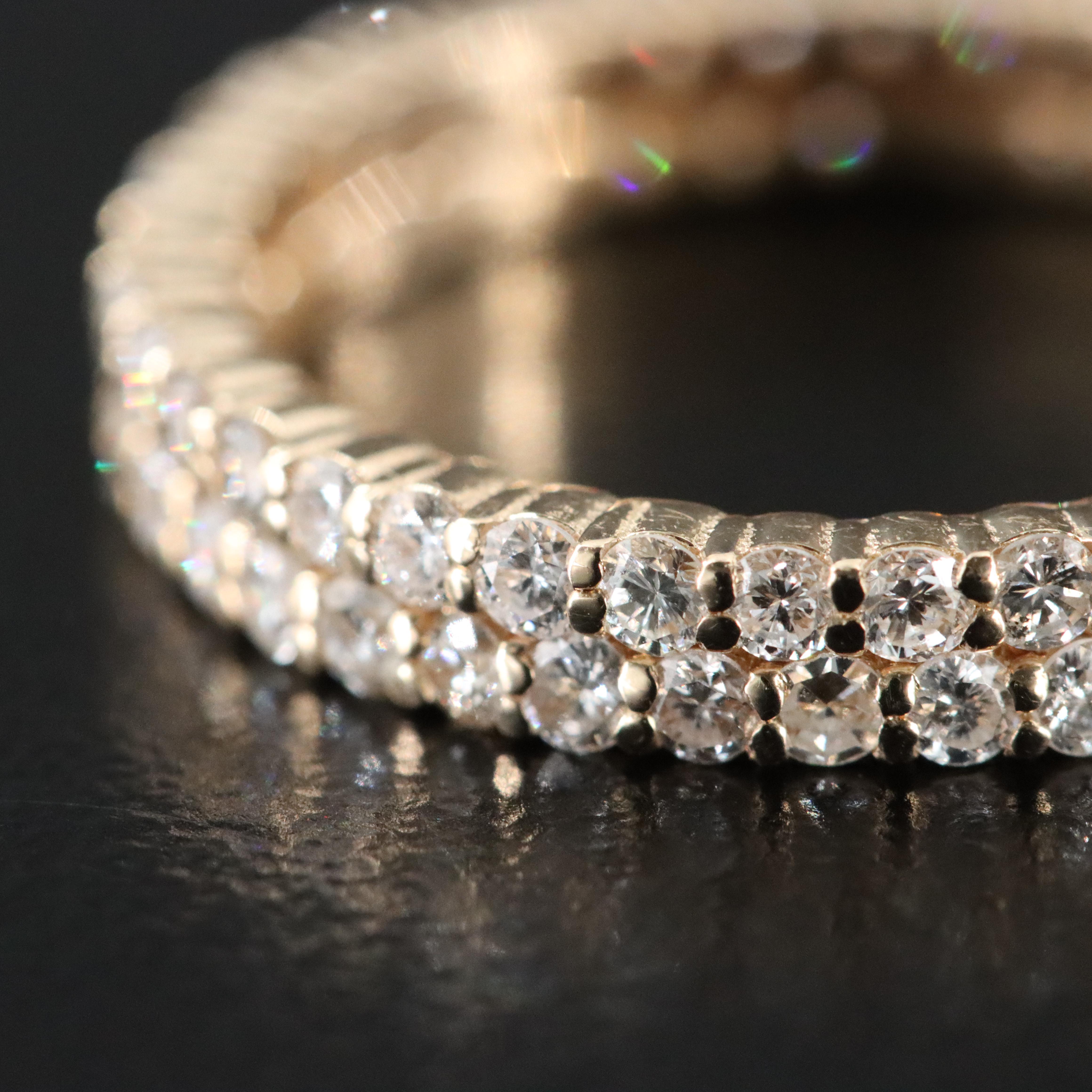 14K 1.38 CTW Diamond Stacker Eternity Bands