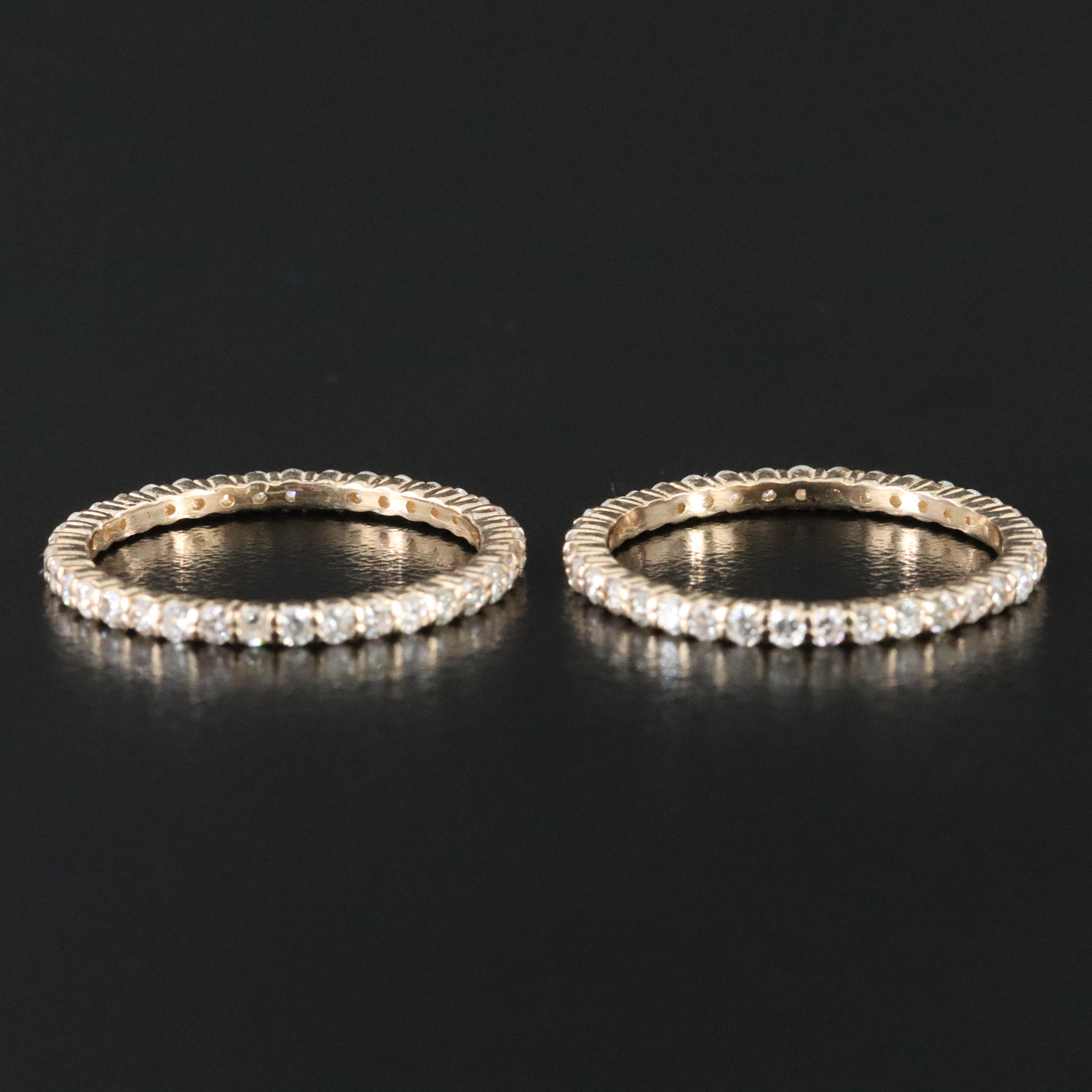 14K 1.38 CTW Diamond Stacker Eternity Bands