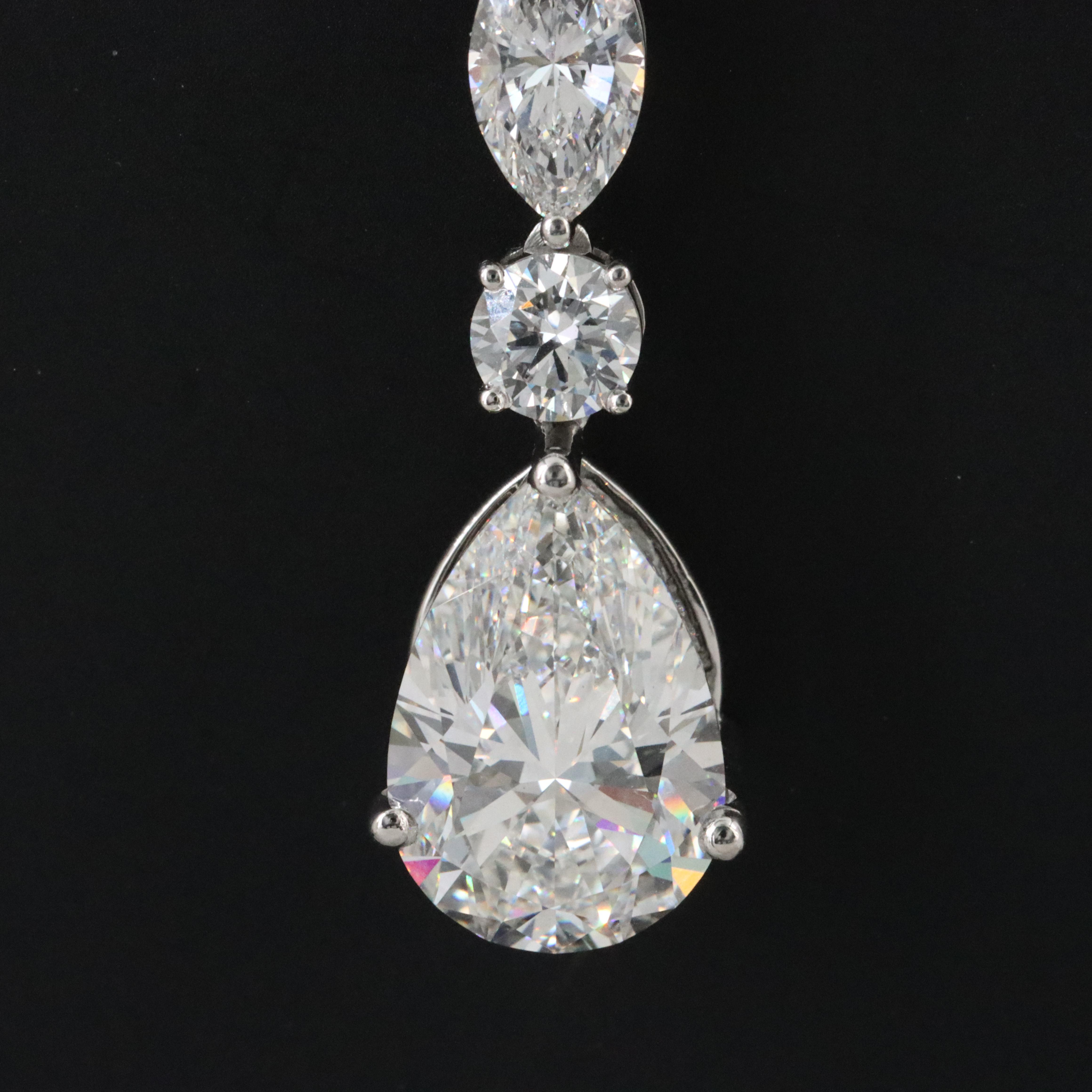 Platinum 33.77 CTW Lab Grown Diamond Necklace with IGI Report