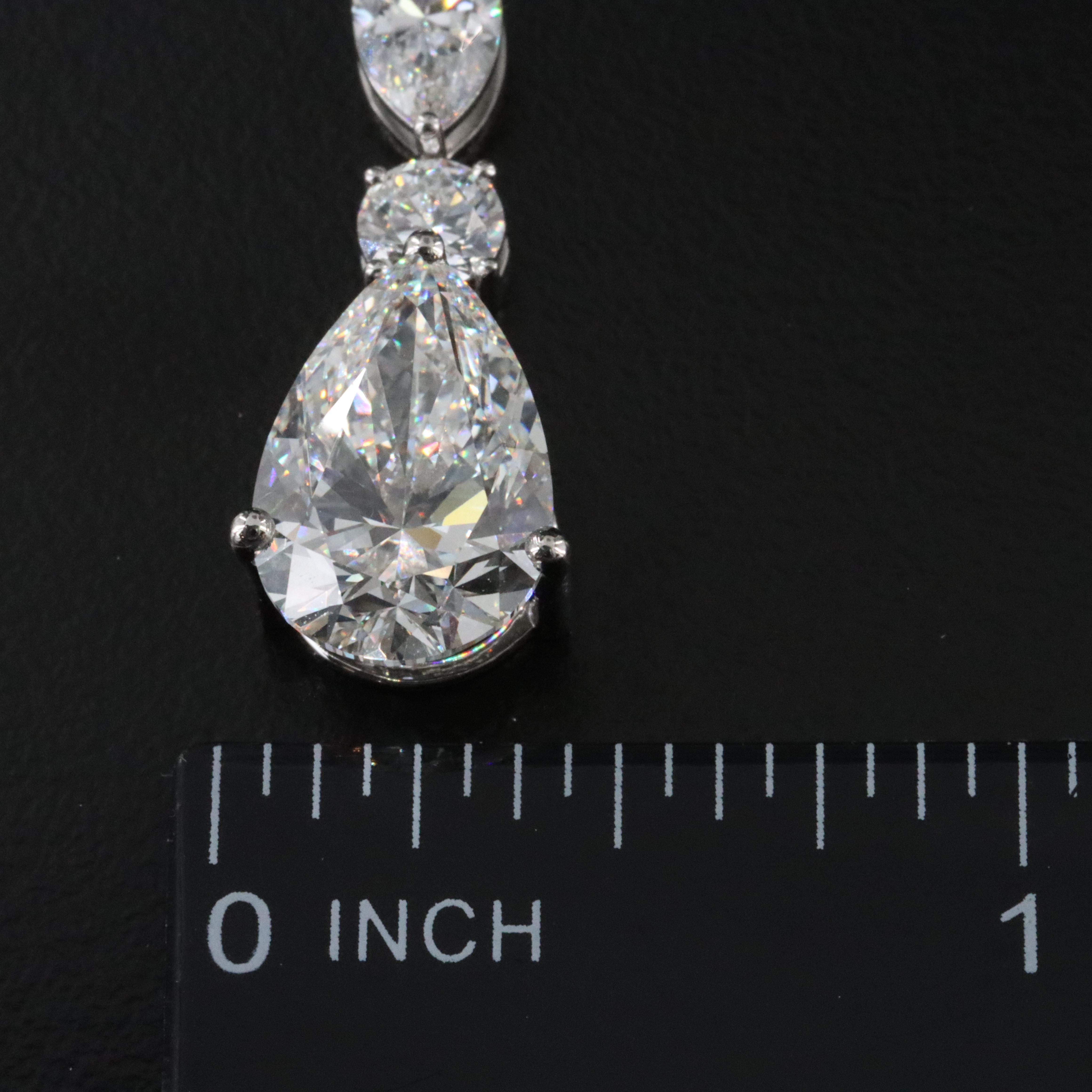 Platinum 33.77 CTW Lab Grown Diamond Necklace with IGI Report
