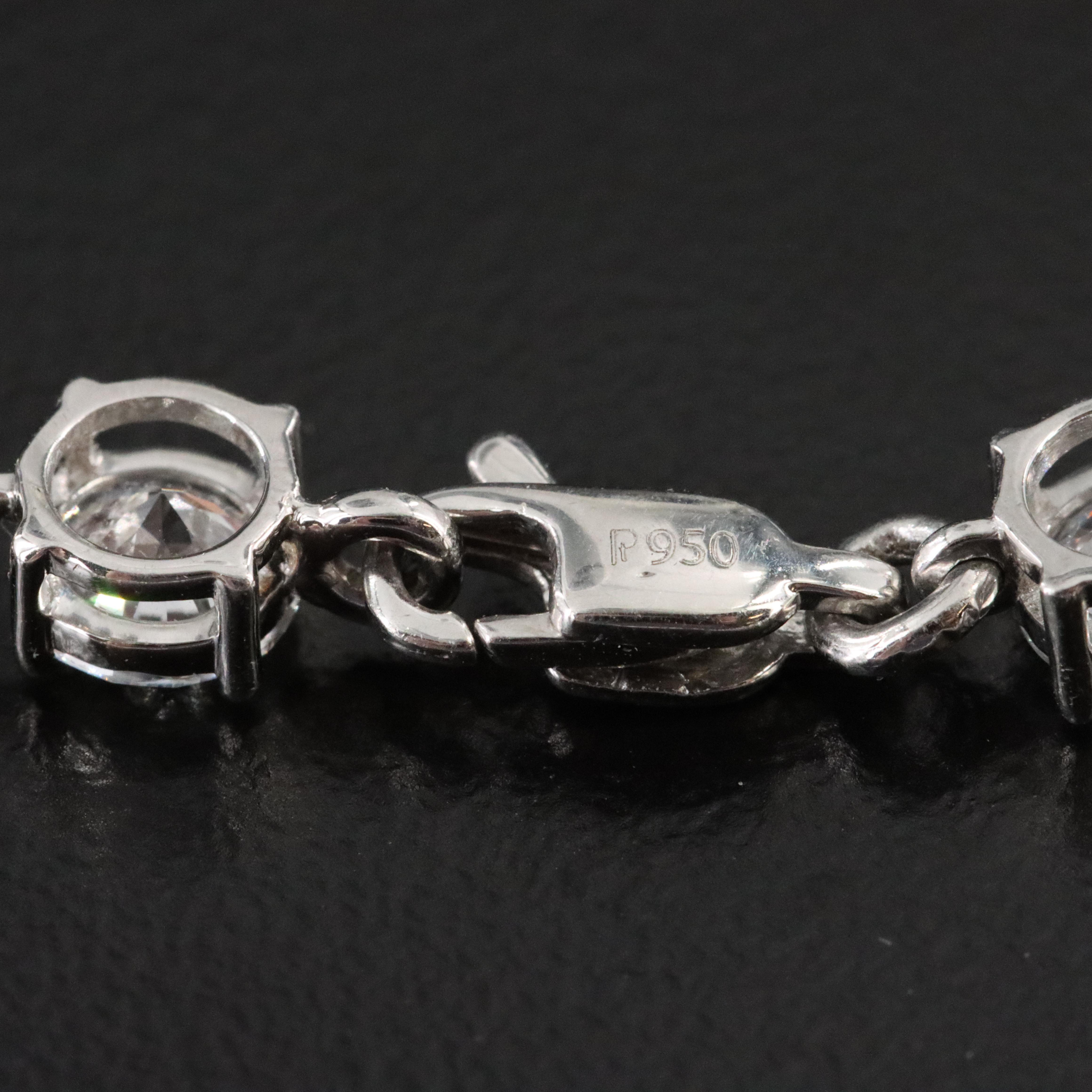 Platinum 33.77 CTW Lab Grown Diamond Necklace with IGI Report