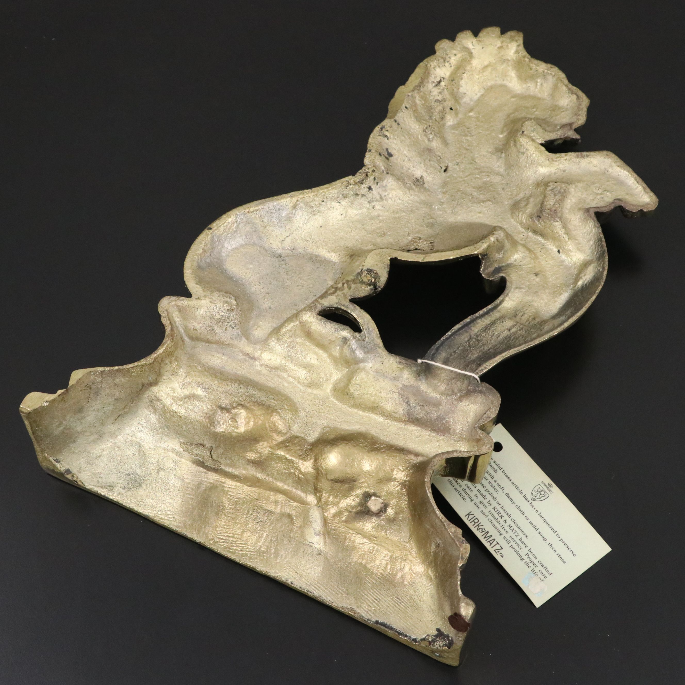 Kirk & Matz Lacquered Brass Lion Doorstop