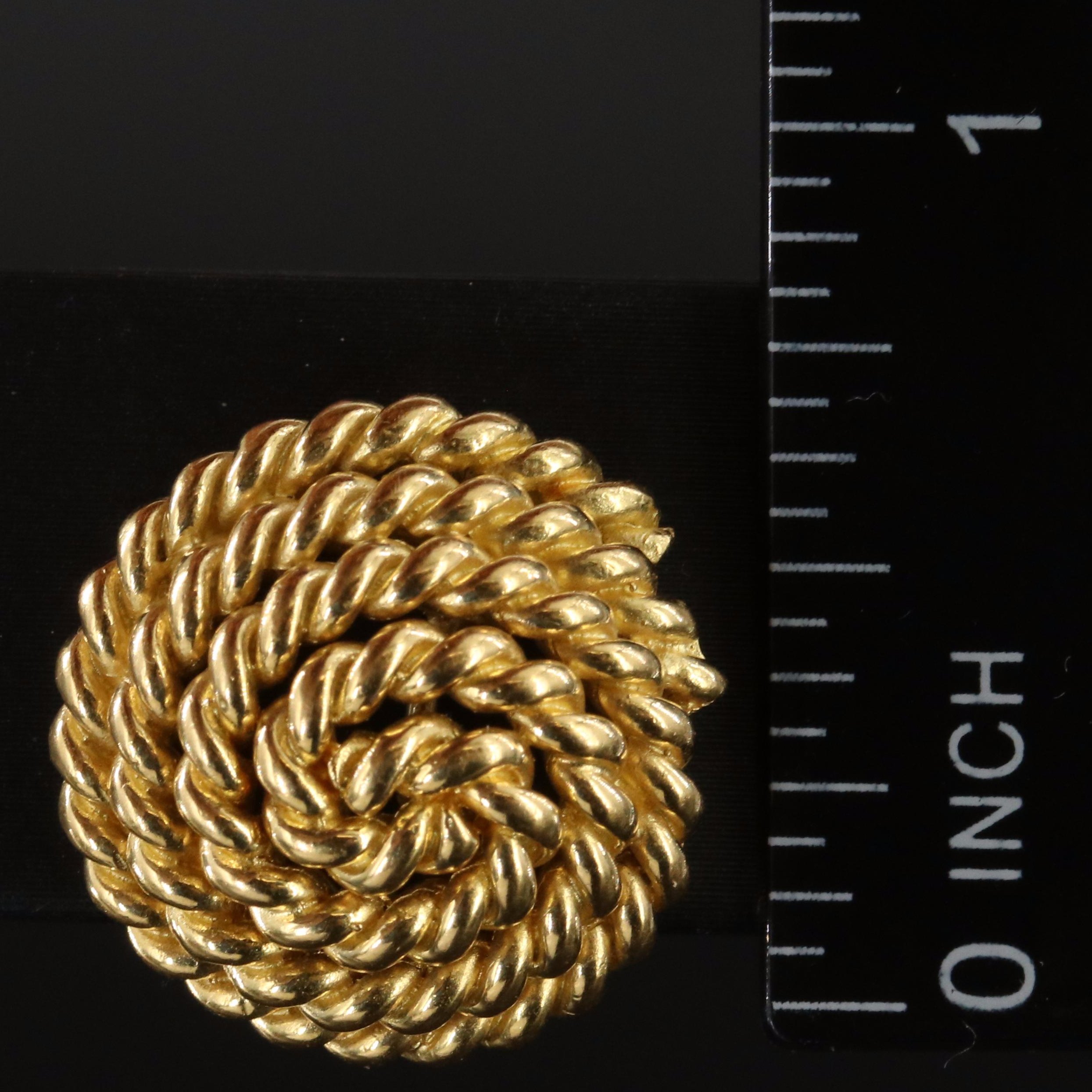 Tiffany & Co. 18K Coiled Rope Earrings