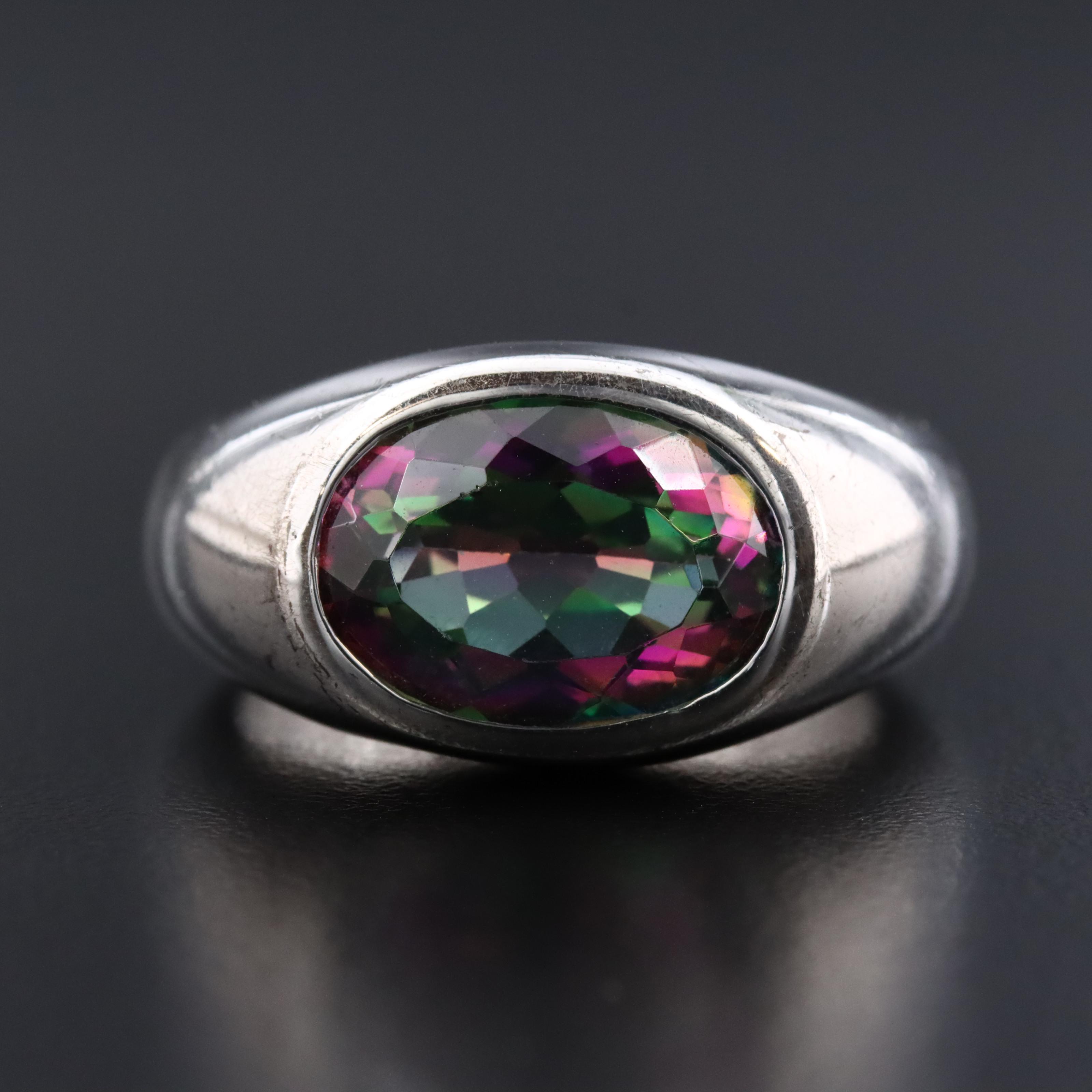 Sterling Mystic Topaz Ring