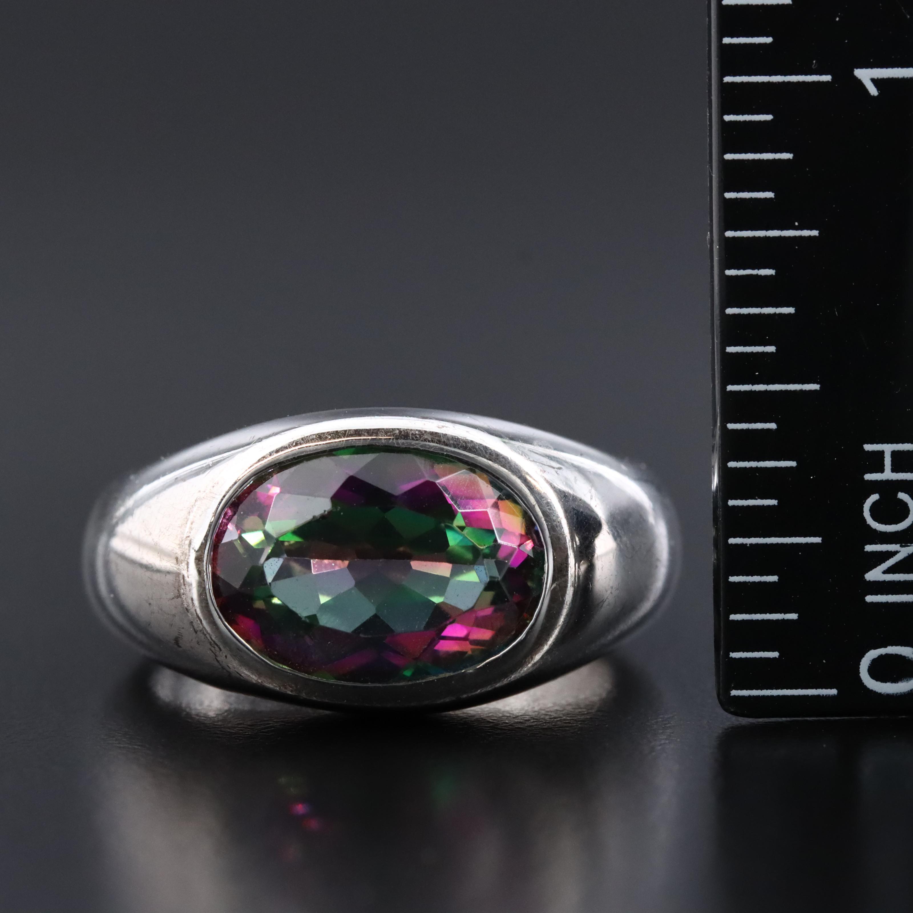 Sterling Mystic Topaz Ring