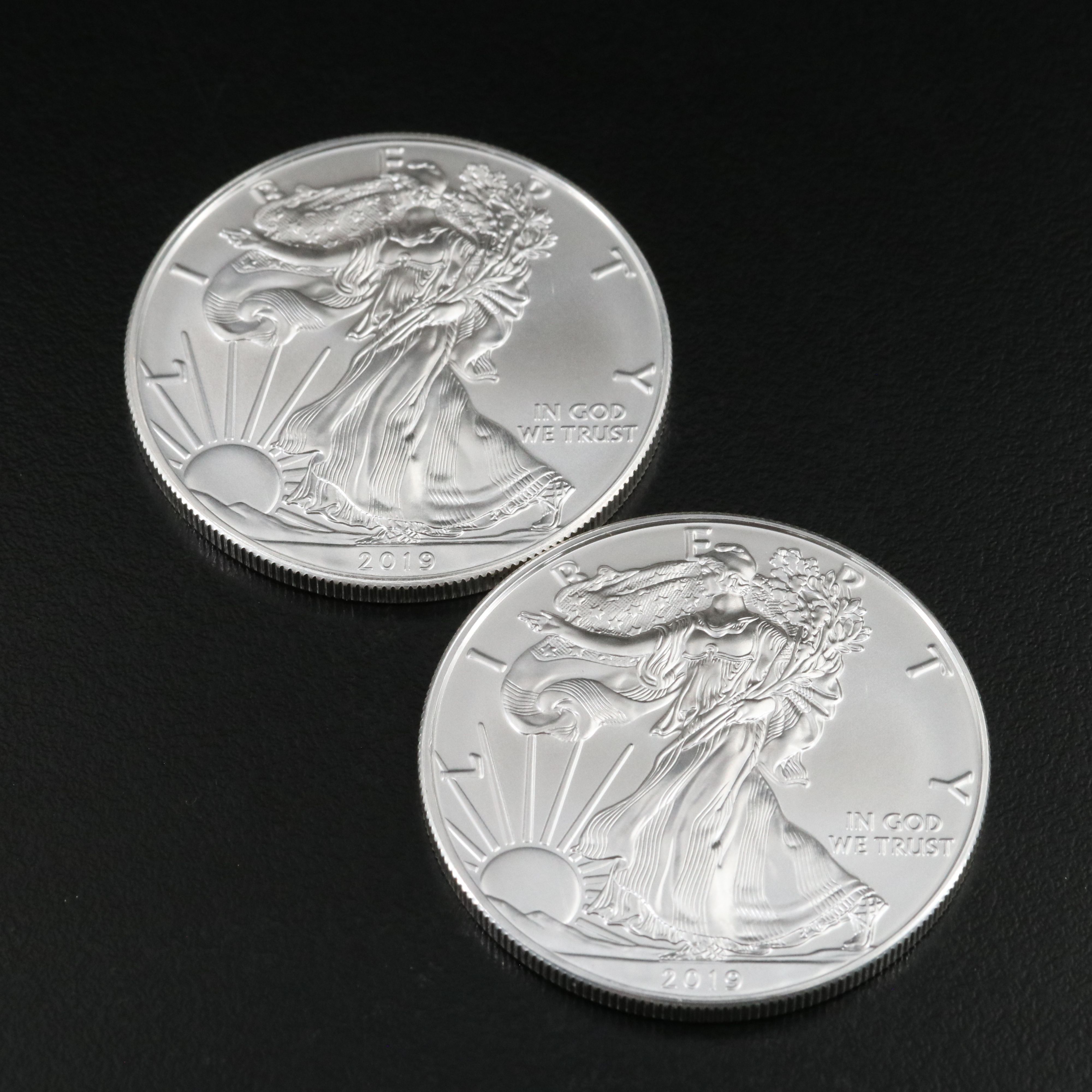 Two 2019 U.S. Silver Eagles