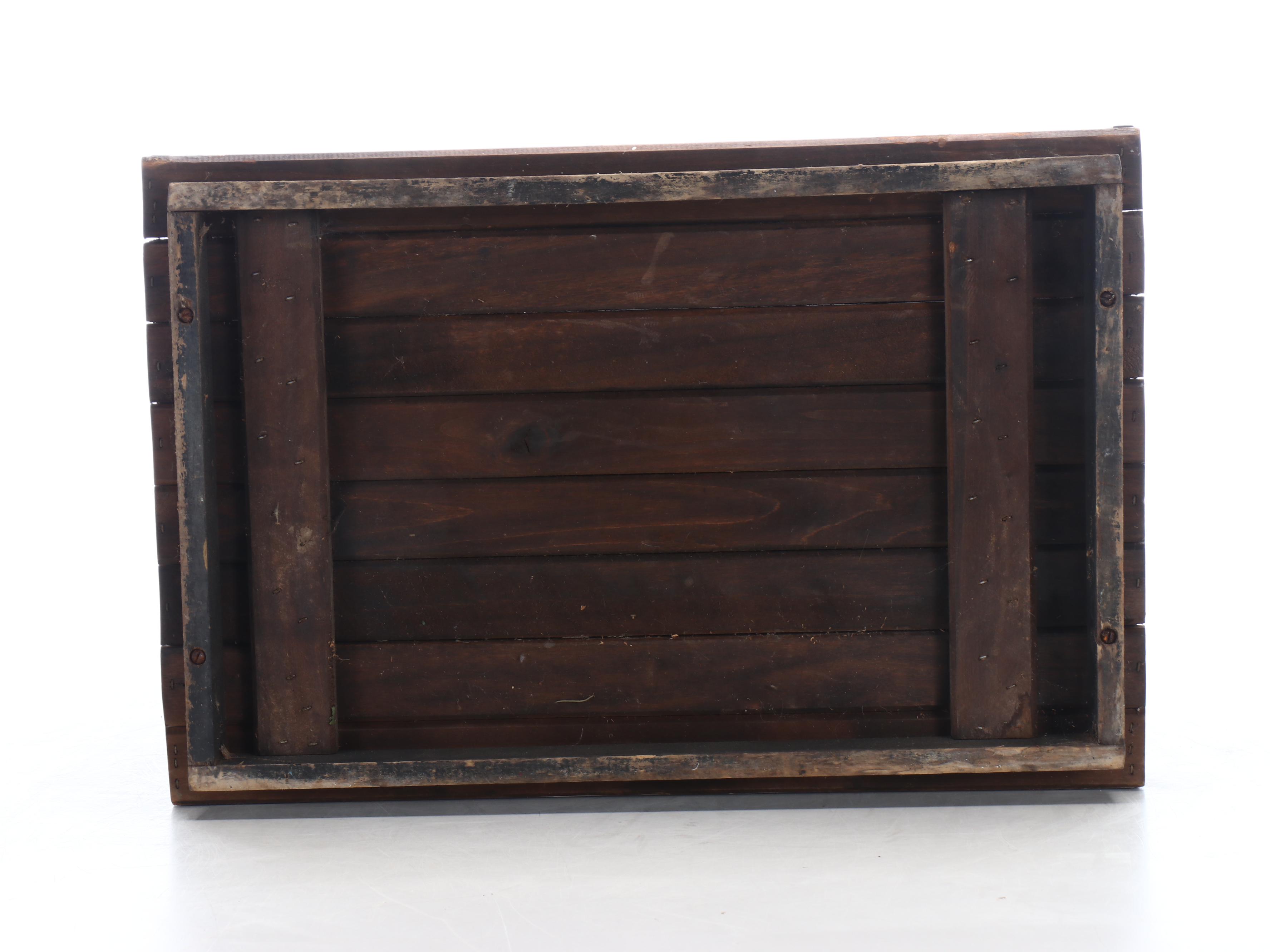 Wooden and Metal Trunk Wine Rack