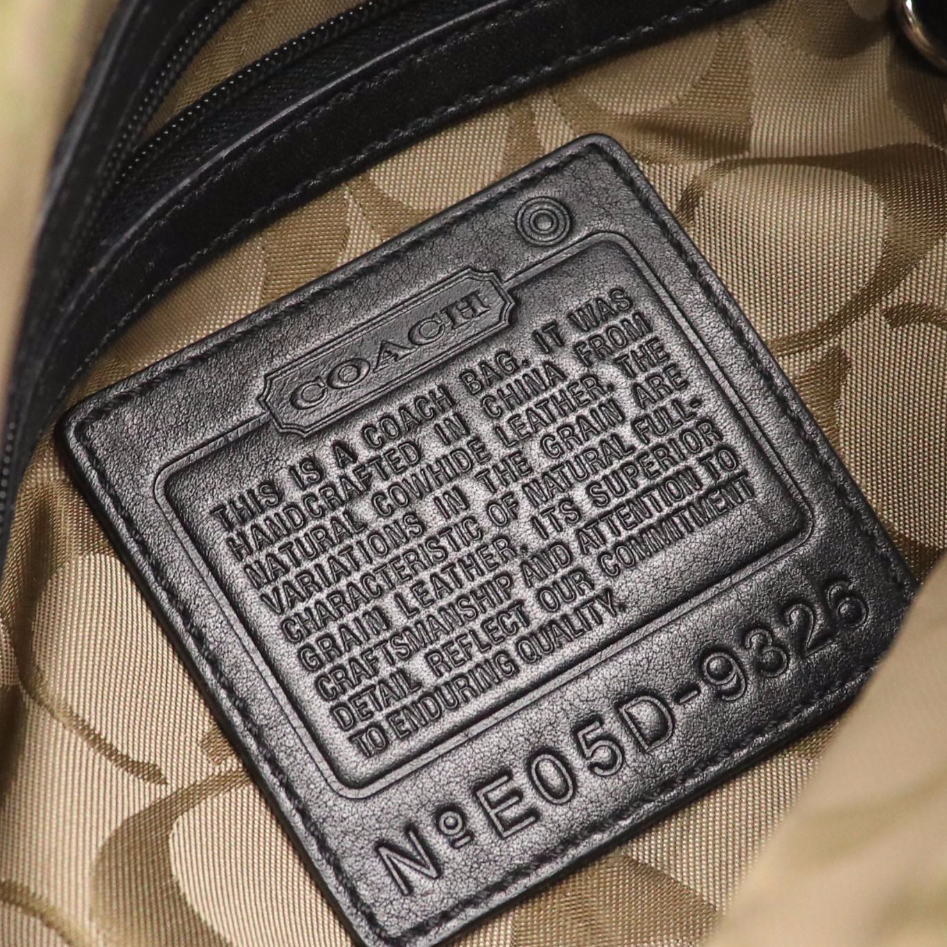 Coach Red and Black Leather Hobo Shoulder Bags, Zippered Denim Bag