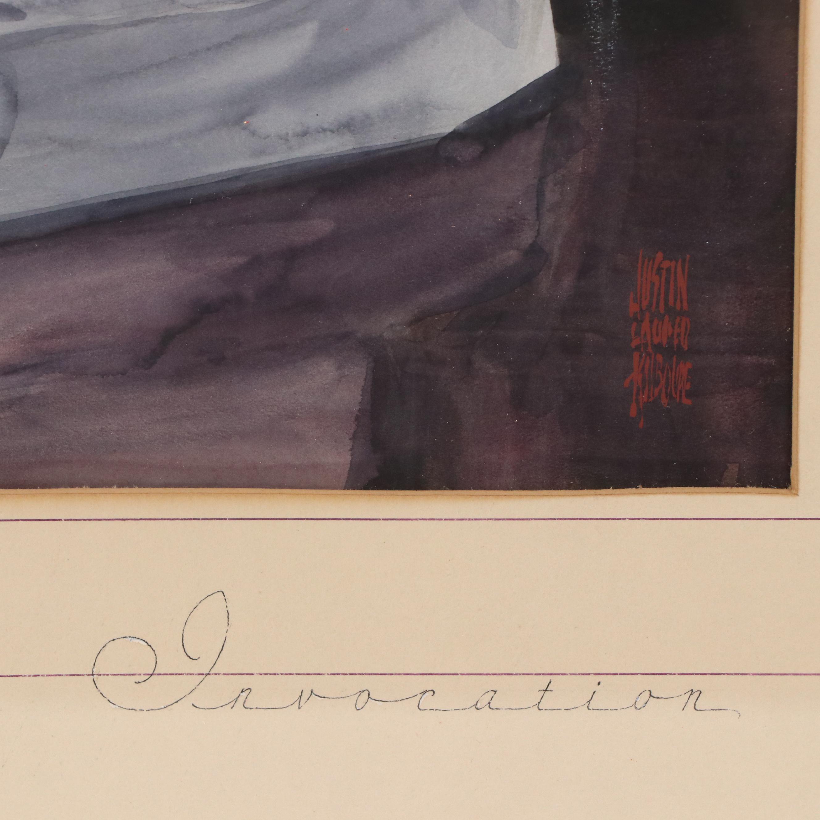 Justin L. Kilbourne Watercolor Still Life "Invocation"